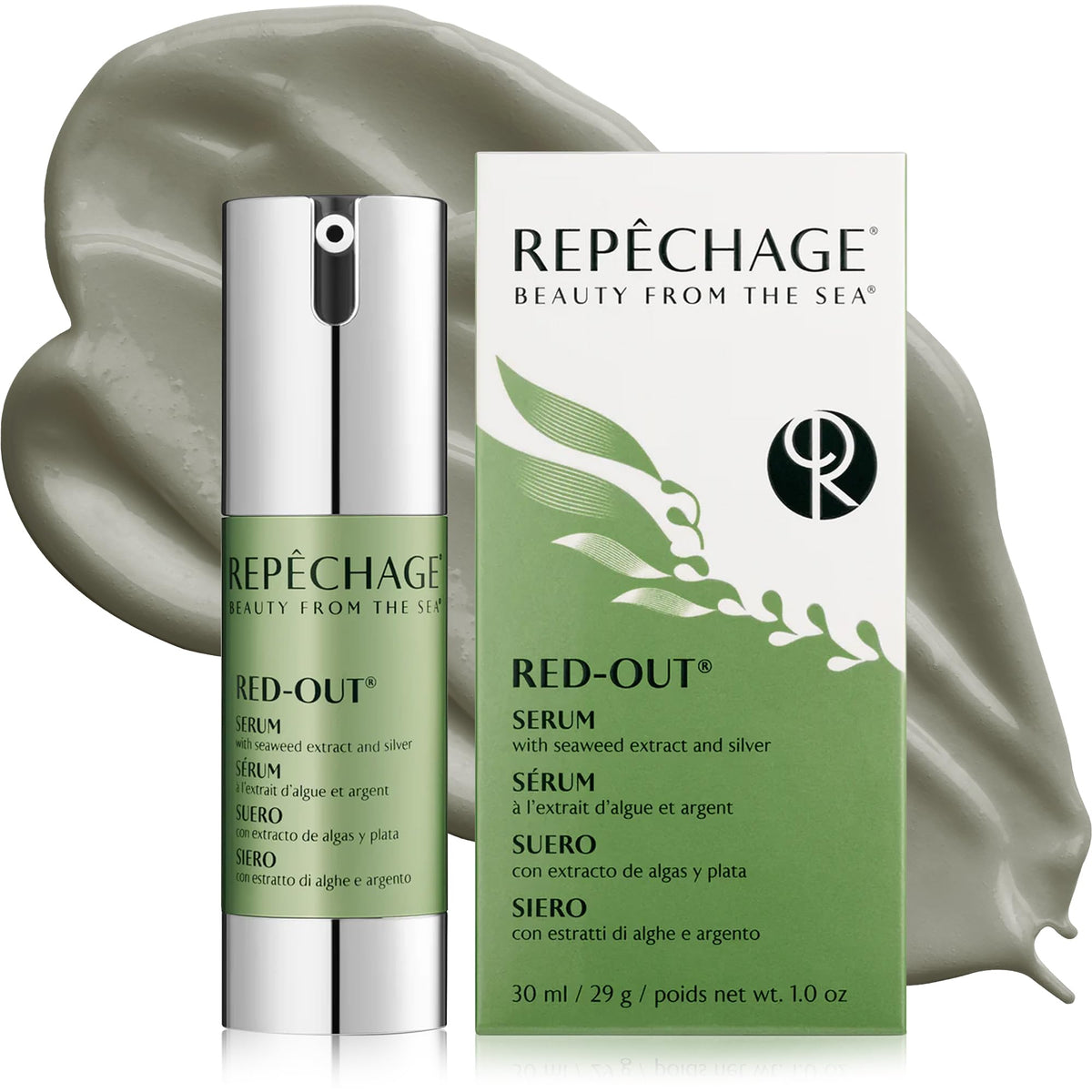 Repechage Red-Out Serum with Seaweed Extract, Silver & Hyaluronic Acid - Cooling, Lightweight Hydration Serum Moisturizer for Sensitive Skin