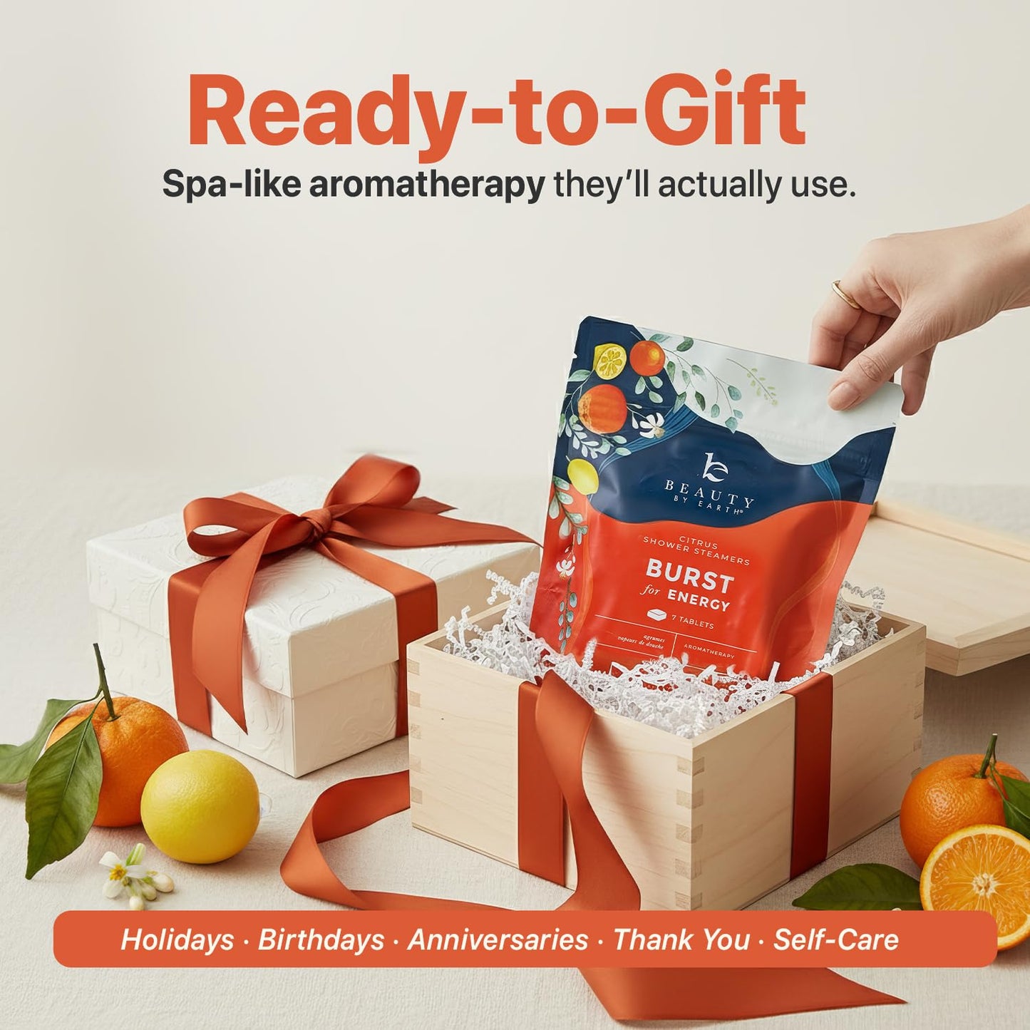 Shower Steamers Aromatherapy - USA Made with Natural Ingredients & Citrus Essential Oil, Long Lasting Shower Bombs for Energy Boost, Gift Set Beauty and Personal Care Beauty by Earth