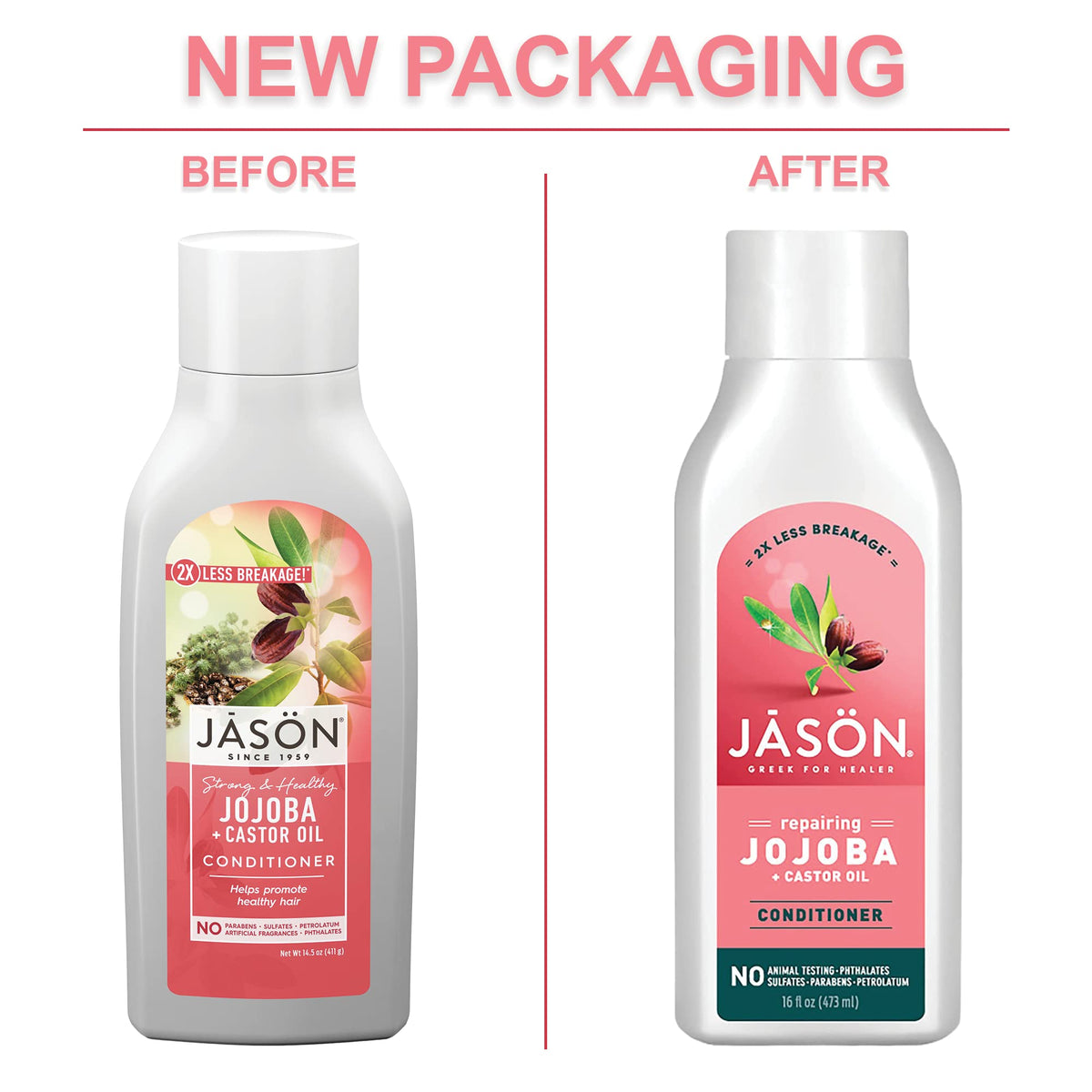 Jason Conditioner, Long & Strong Jojoba, 16 Oz Beauty & Personal Care JASON