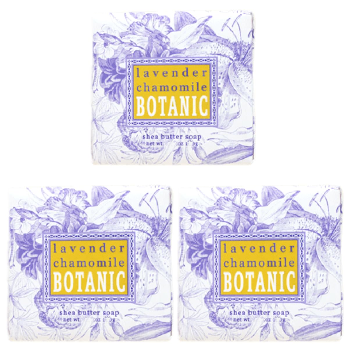 Greenwich Bay Trading Co. Botanic 1.9oz Soaps, Lavender Chamomile, 3 Pack Beauty & Personal Care Greenwich Bay