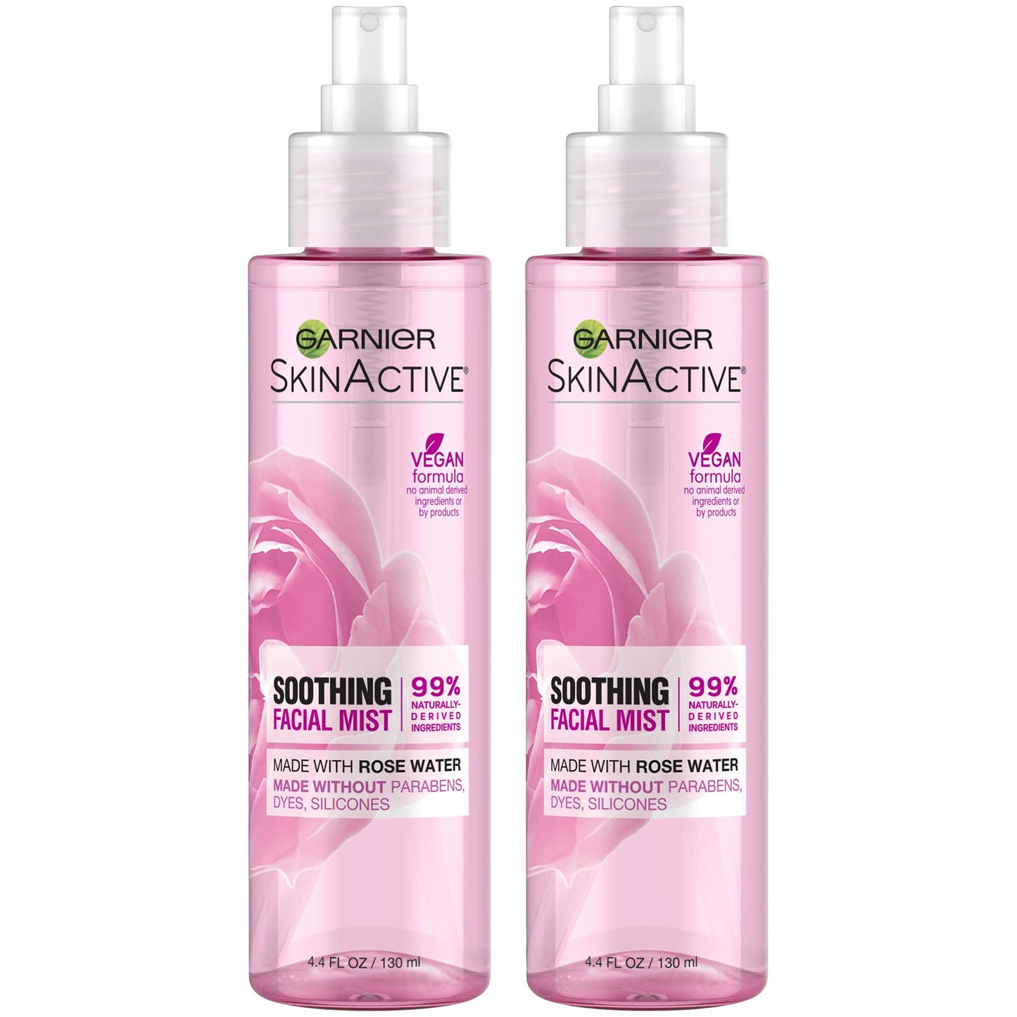 Garnier Facial Mist Spray with Rose Water, 4.4 Fl Oz (130mL), 2 Count (Packaging May Vary) Beauty & Personal Care Garnier