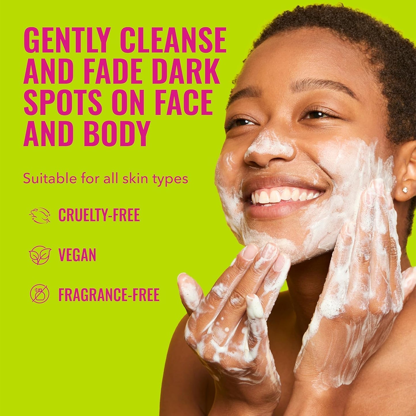 Good Molecules Brightening & Dark Spots Bar - Soap Free Face and Body Bar - Tranexamic, Kojic Acids and Niacinamide to Target Dark Spots - Skin Care Beauty and Personal Care Good Molecules