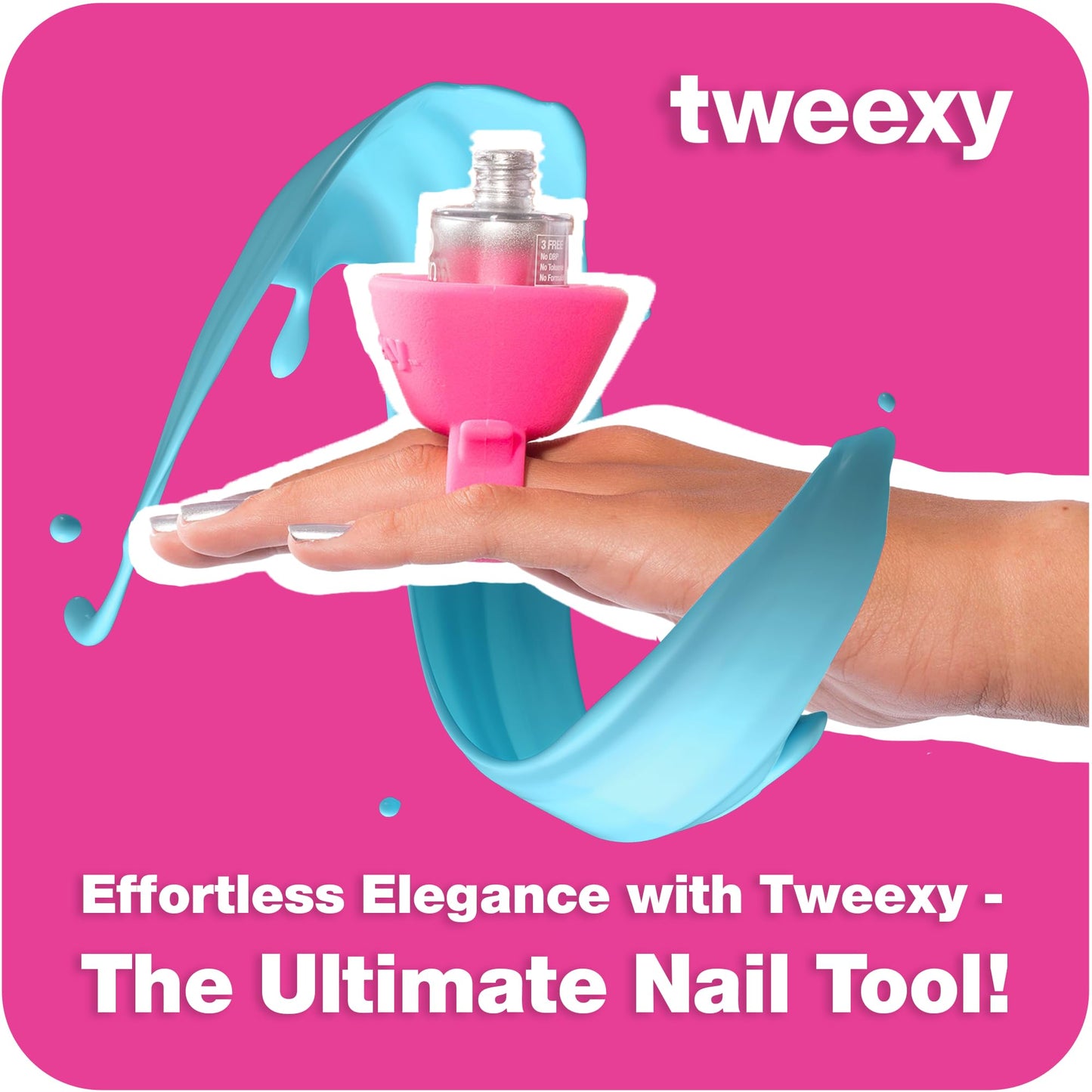 Tweexy Wearable Nail Polish Holder Ring - Hands-Free, Portable Manicure Accessory, Secure Grip for All Bottle Sizes, Convenient Nail Polish Organizer Beauty & Personal Care tweexy