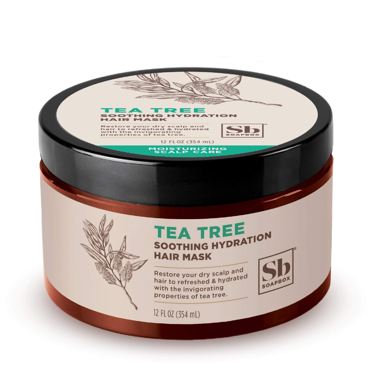 Soapbox Hair Mask, Tea Tree Deep Conditioner - Soothing Hydration for Dry, Damaged or Frizzy Hair (12oz) Beauty & Personal Care Soapbox