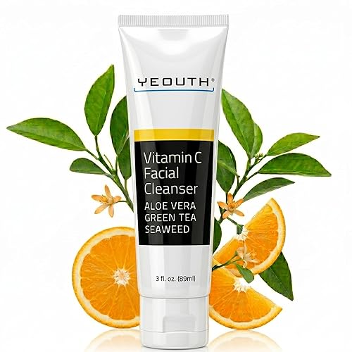YEOUTH Vitamin C Face Wash with Aloe Vera and Seaweed, Hydrating Face Wash Makeup Remover, Targets the Appearance of Uneven Skin Tone and Dull Skin, 3 Beauty & Personal Care YEOUTH