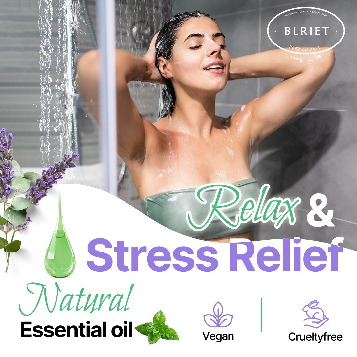 Shower Steamers Aromatherapy Blriet Gifts for Women, Teen Girls, Wife, Her, Mom, Father Days, Daughter, Grandma Basket Stuffers Birthday Gifts Beauty and Personal Care BLRIET