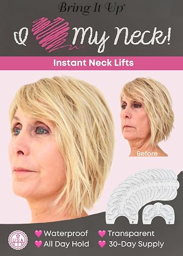 Bring It Up Instant Neck Lift Tape 30 Day Supply, Transparent Neck Lifting Anti Wrinkle Stickers - Tones Sagging Necklines Instantly - Made in USA Beauty & Personal Care Bring It Up