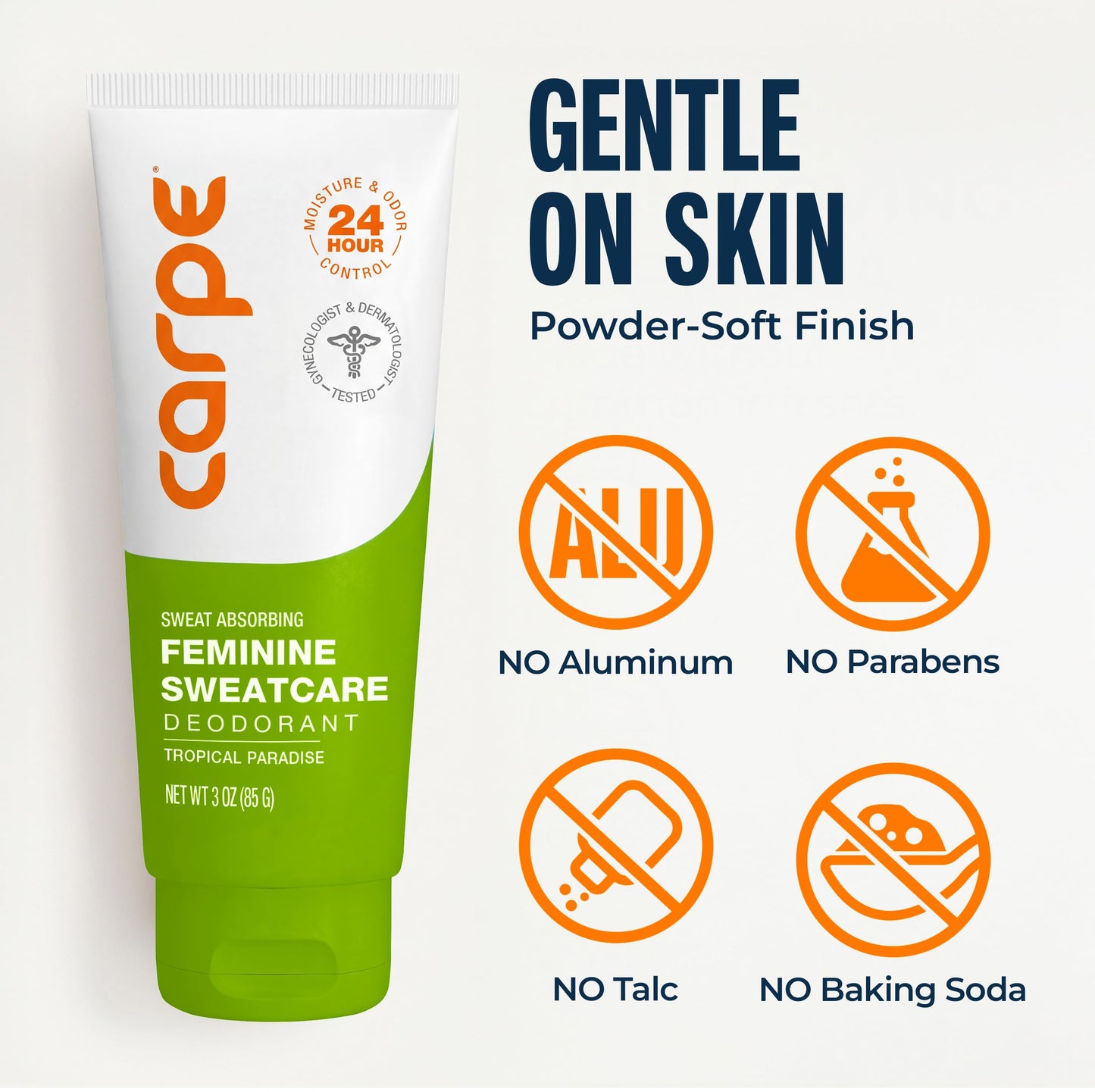 Carpe Feminine Sweatcare Intimate Deodorant - pH Balanced, 24Hr Moisture & Odor Control Whole Body Deodorant for Women - Gynecologist Tested & Safe Beauty and Personal Care Carpe