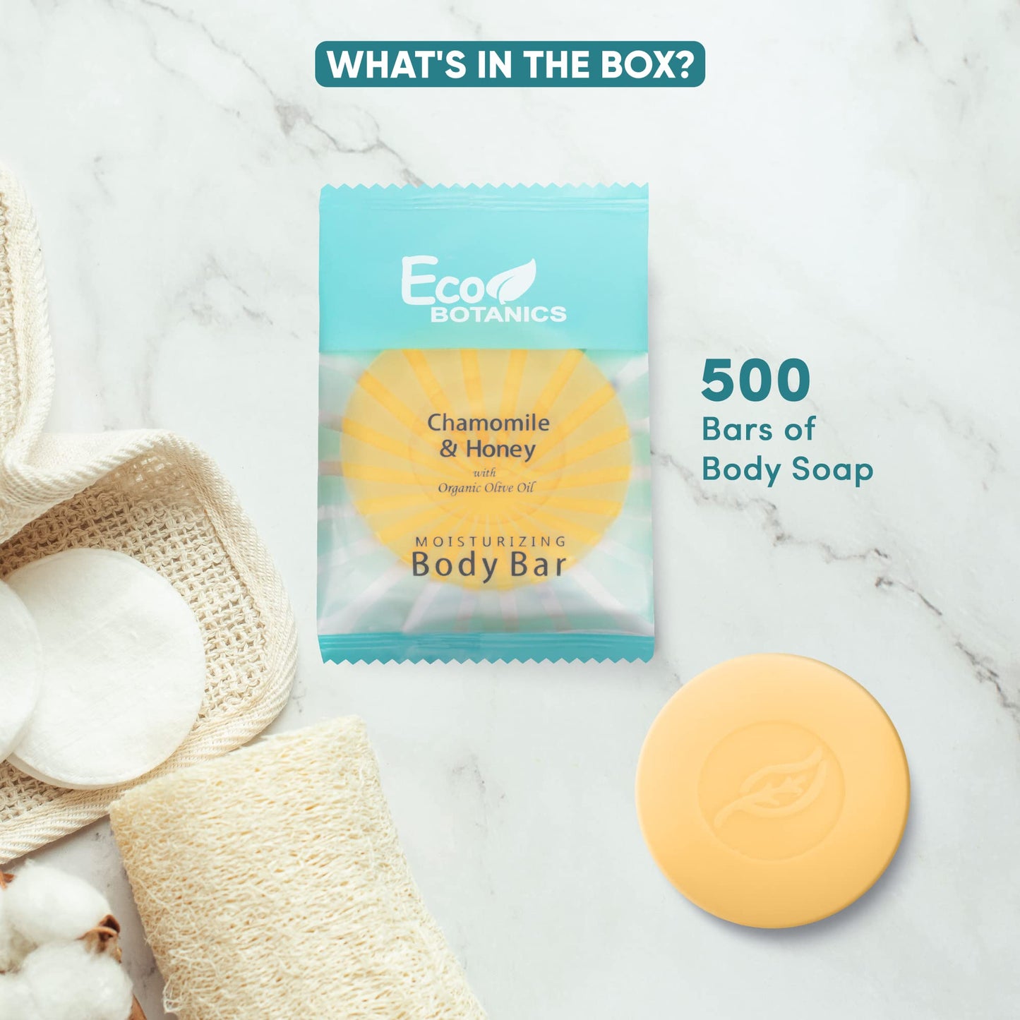 Eco Botanics Travel Size Hotel Body Bar 500 Count 0.89 oz Bottles Guest Amenities for Hotels Vacation Rentals & Short Term Rentals Paraben Free White Beauty & Personal Care Eco Botanics