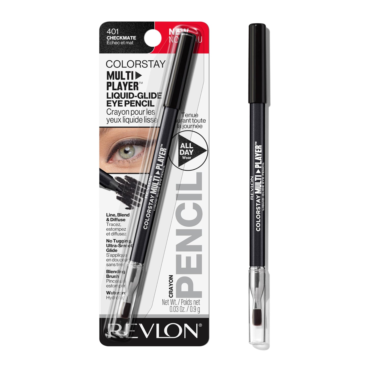 REVLON ColorStay Multiplayer Liquid-Glide Eye Pencil, Multi-Use Makeup With Blending Brush, Blends Then Sets, Creamy Texture, Waterproof Beauty & Personal Care REVLON