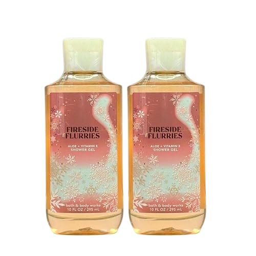 Bath & Body Works Shower Gel, Gift Set of 2, 10oz Each (Fireside Flurries) Beauty & Personal Care Bath & Body Works