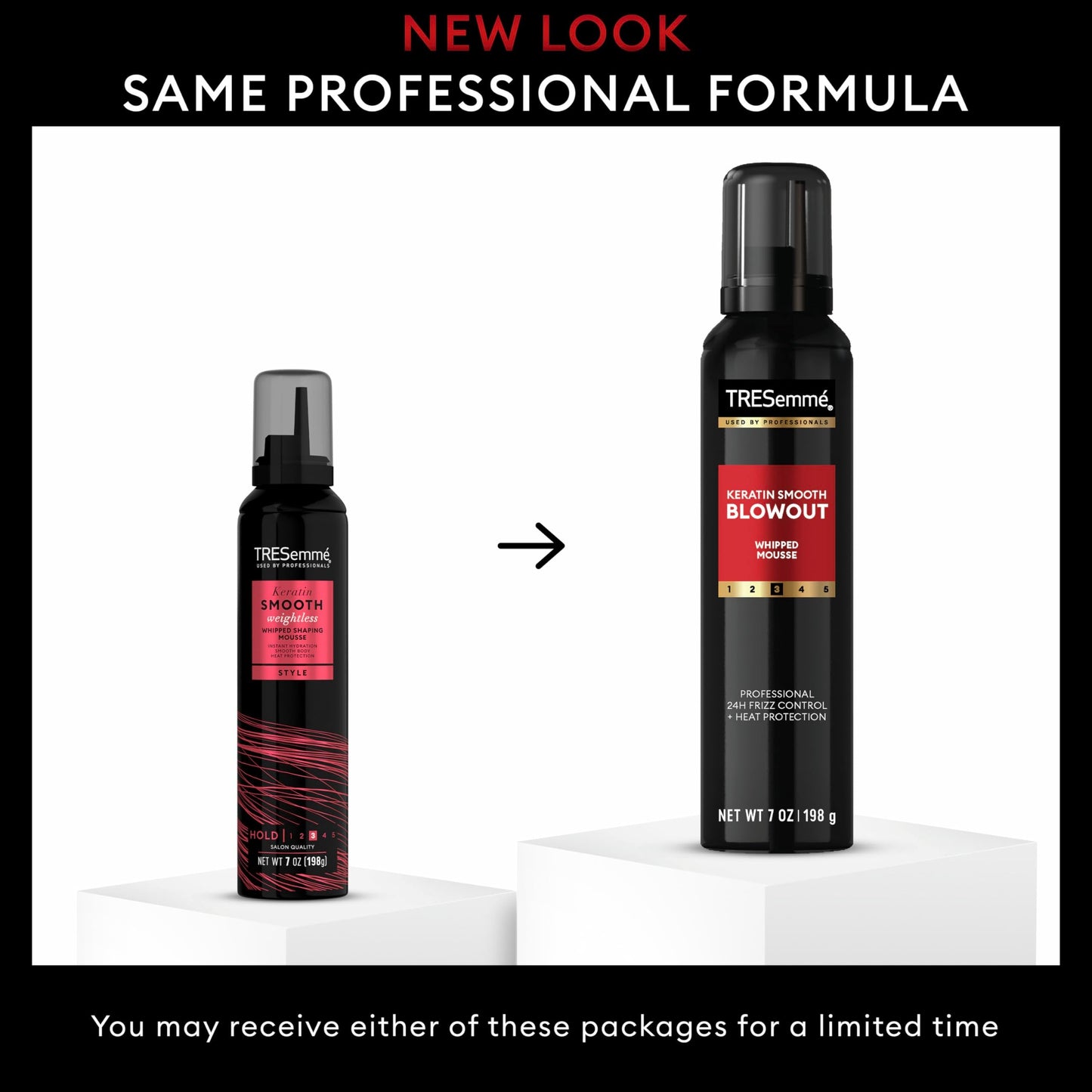 TRESemmé Whipped Shaping Mousse Keratin Smooth for Instant Hydration, Weightless, 7 Fl Oz Beauty & Personal Care TRESemmé
