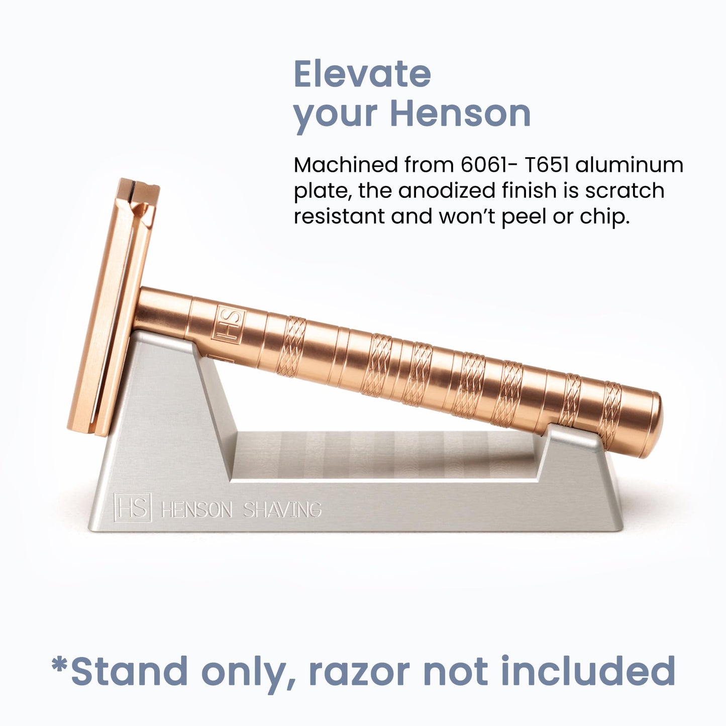 Henson Razor Stand - Lightweight and Durable Safety Razor Holder for Men and Women - Aluminum Stand for Henson AL13, AL13-M, Ti22 Beauty and Personal Care Henson Shaving