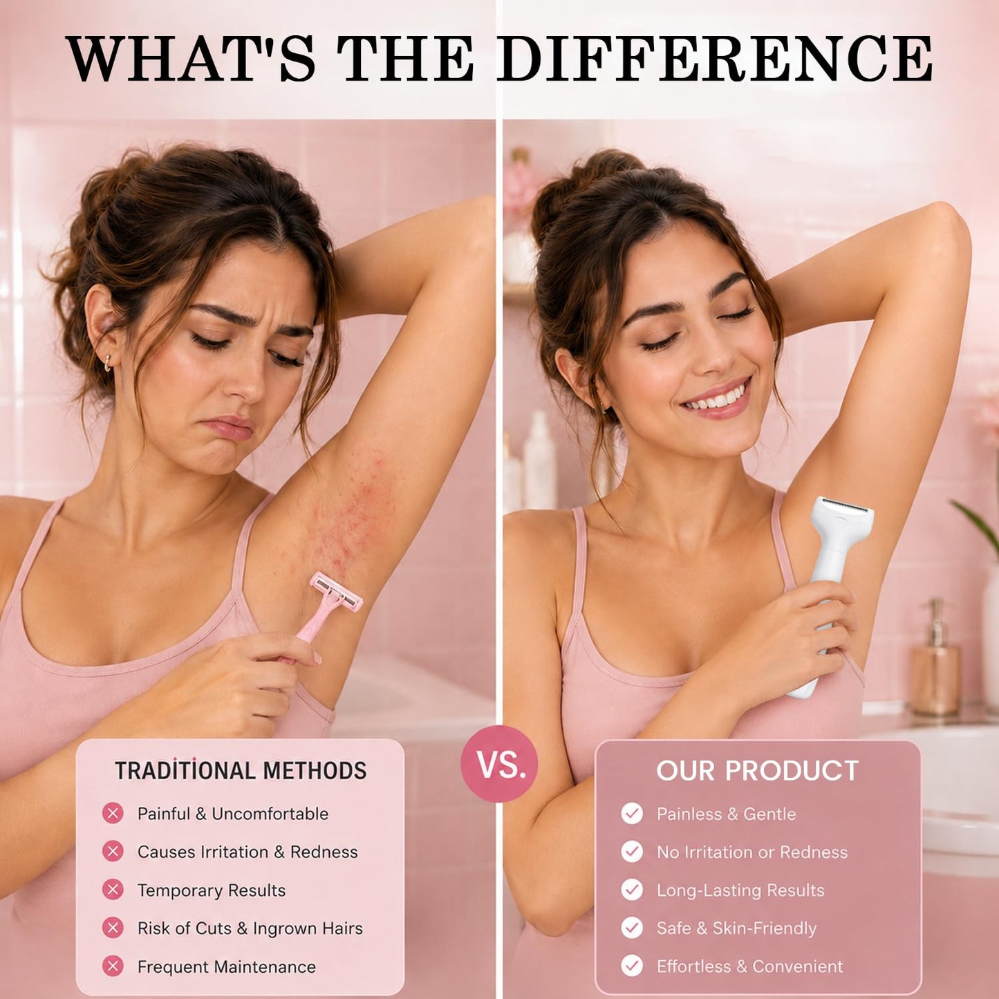Electric Razors for Women, Bikini Trimmer for Women 5 in 1 Body Shaver for Nose Hair Face Eyebrow Arms Legs Armpit Underarm Pubic Area, Replaceable Beauty and Personal Care Infinity Choices