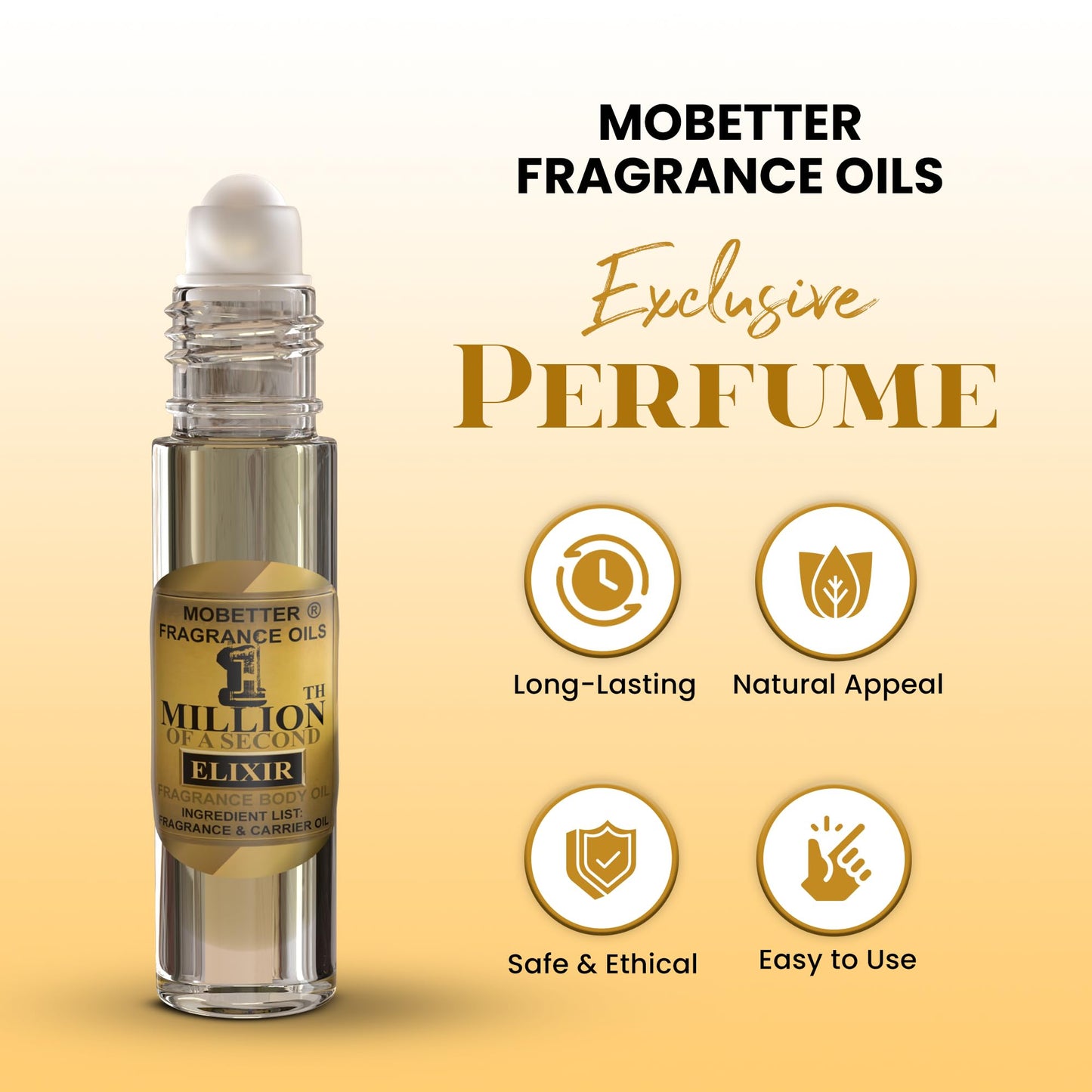 MOBETTER FRAGRANCE OILS 1 Millionth of a Second Elixir Men Cologne Body Oil Beauty & Personal Care MOBETTER FRAGRANCE OILS