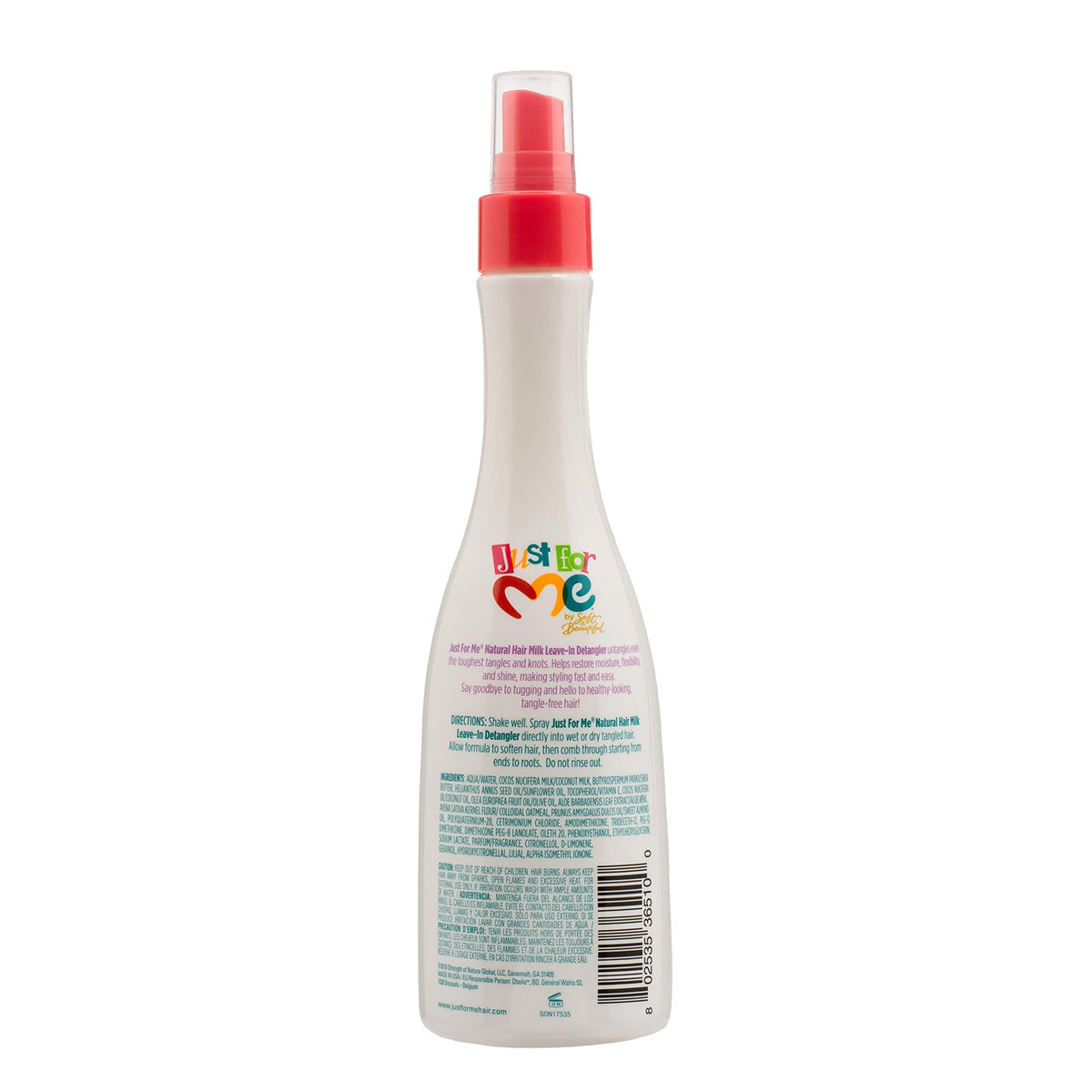 Just For Me Natural Hair Milk Hydrate & Protect Leave-In Conditioner, Maintains Moisture Balance, With Coconut Milk, Shea Butter, Vitamin E &