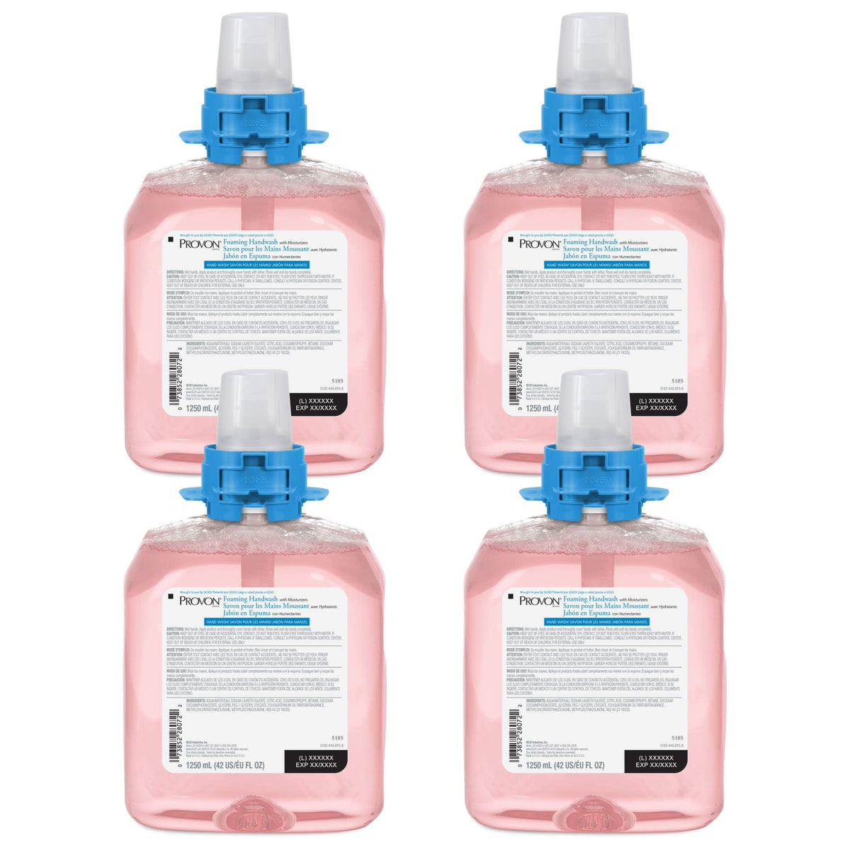 Provon FMX-12 Foam Soap Refill, Cranberry Scent, 4ct x 1250 mL - 5185-04