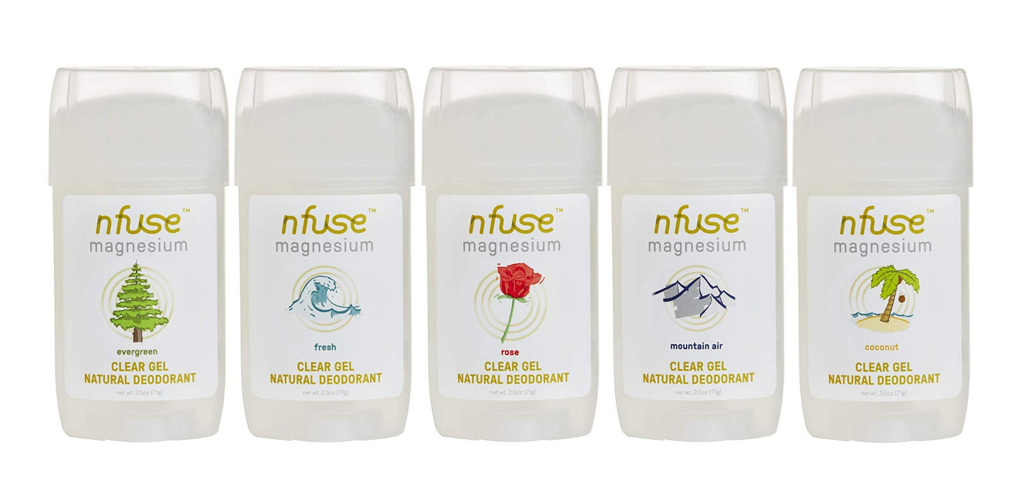 nfuse Natural Topical Magnesium Gel Deodorant, Long-Lasting Natural Odor Protection with USP-Grade Magnesium Chloride, Aluminum-Free, Paraben-Free Beauty and Personal Care nfuse