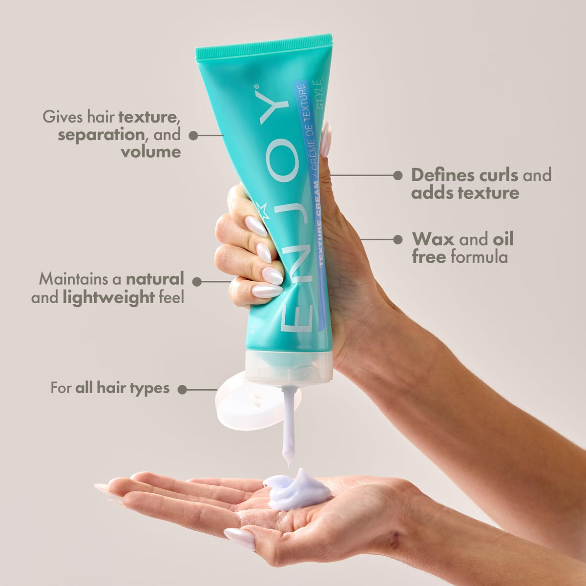 Enjoy Texture Cream, Lightweight Hair Styling for Volume, Separation & Medium to Firm Hold 8 Oz Beauty & Personal Care Enjoy