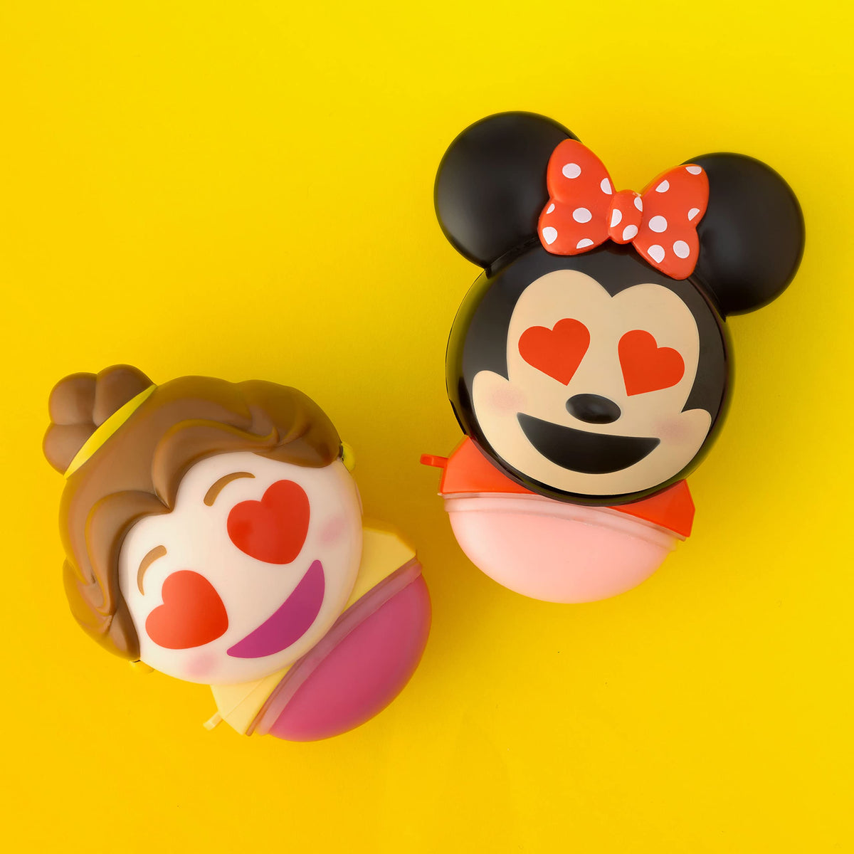 Lip Smacker Disney Minnie Mouse and Beauty And The Beast Belle Emoji Lip Balm Duo, Flavored Strawberry Lemonade, Bow-nade, 2 Pack Beauty & Personal Care Lip Smacker