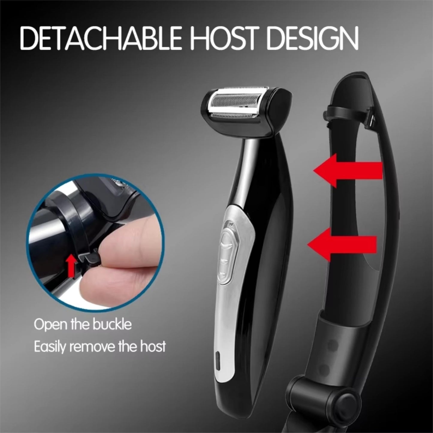 BONKZEBU Back Trimmer for Men Extreme Reach Removable Handle, Wet Dry Use Men Back Groomer, Electric Shaver for Your Back, Electric Back Shaver Beauty and Personal Care BONKZEBU