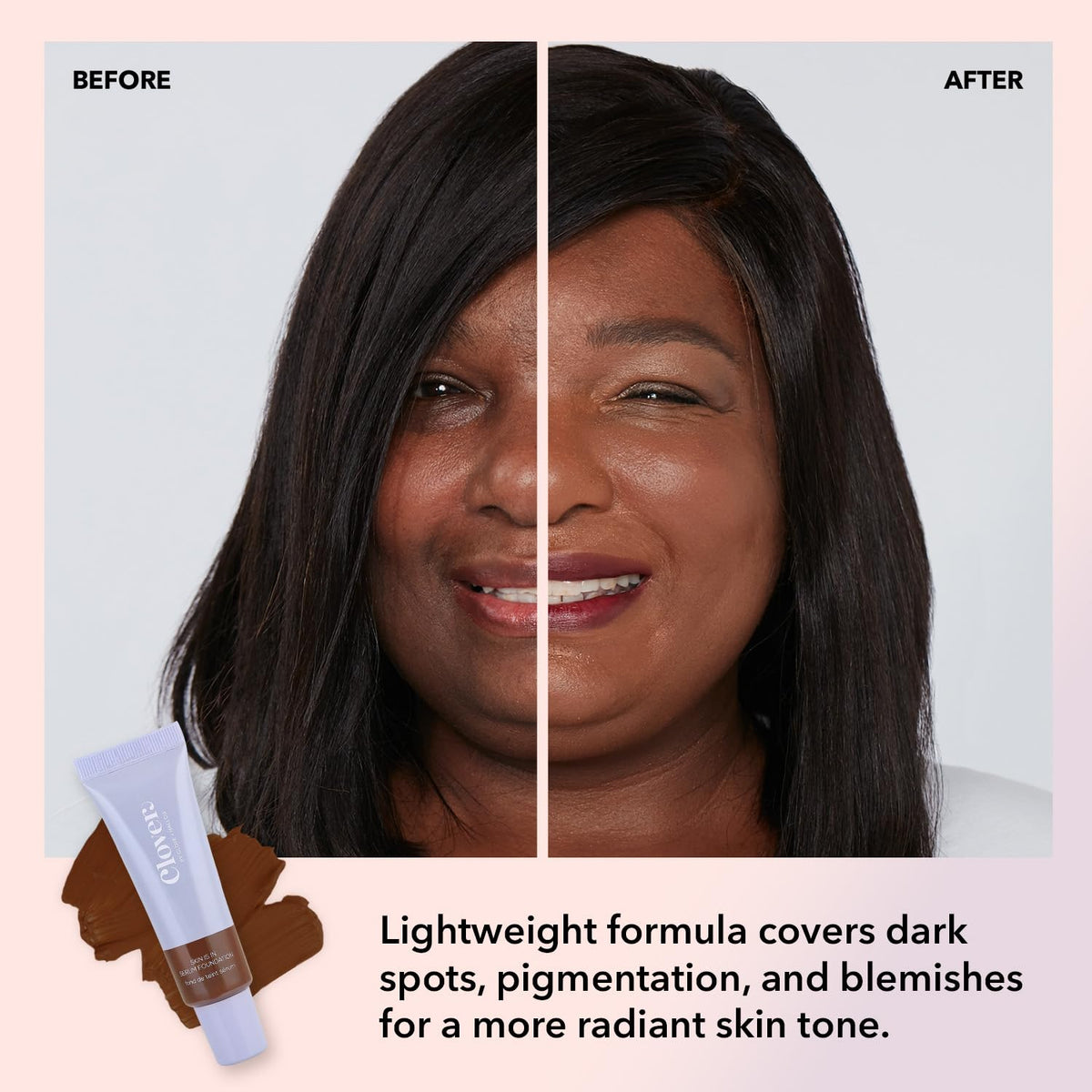 Clover Skin Is In Serum Foundation | Hydrating Face Serum, Lightweight Foundation, Cruelty-Free & Vegan | With Squalane And Sunflower Seed Wax | 30 ml