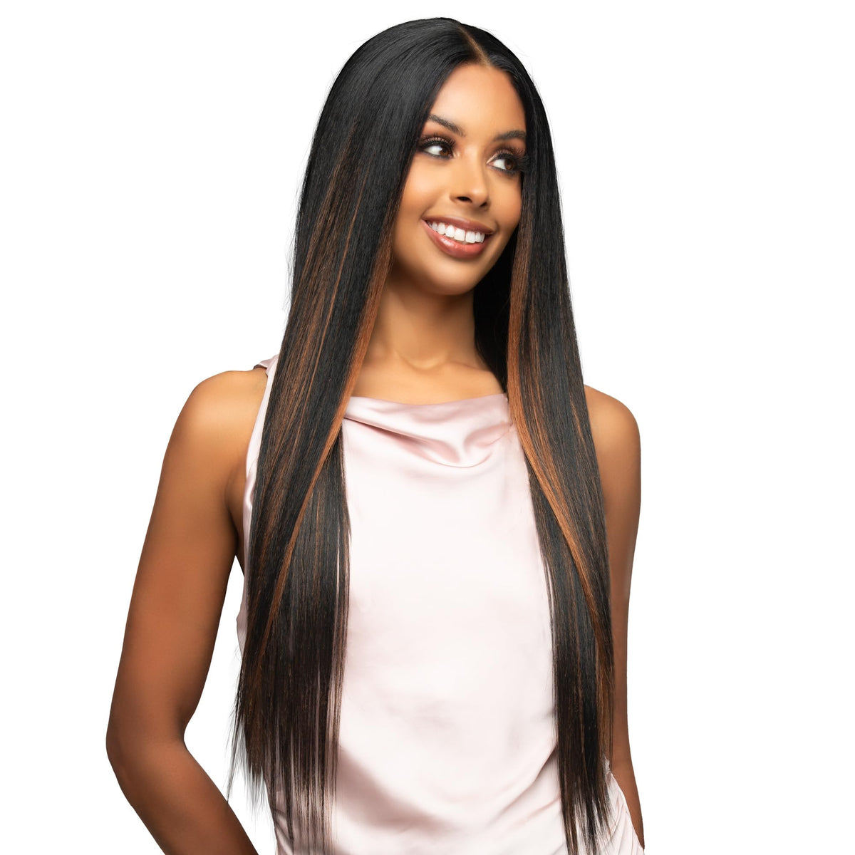BOBBI BOSS Miss Origin CORE Synthetic Weave Multi Bundle STRAIGHT (20, 22, 24 inch) (1B Off Black)