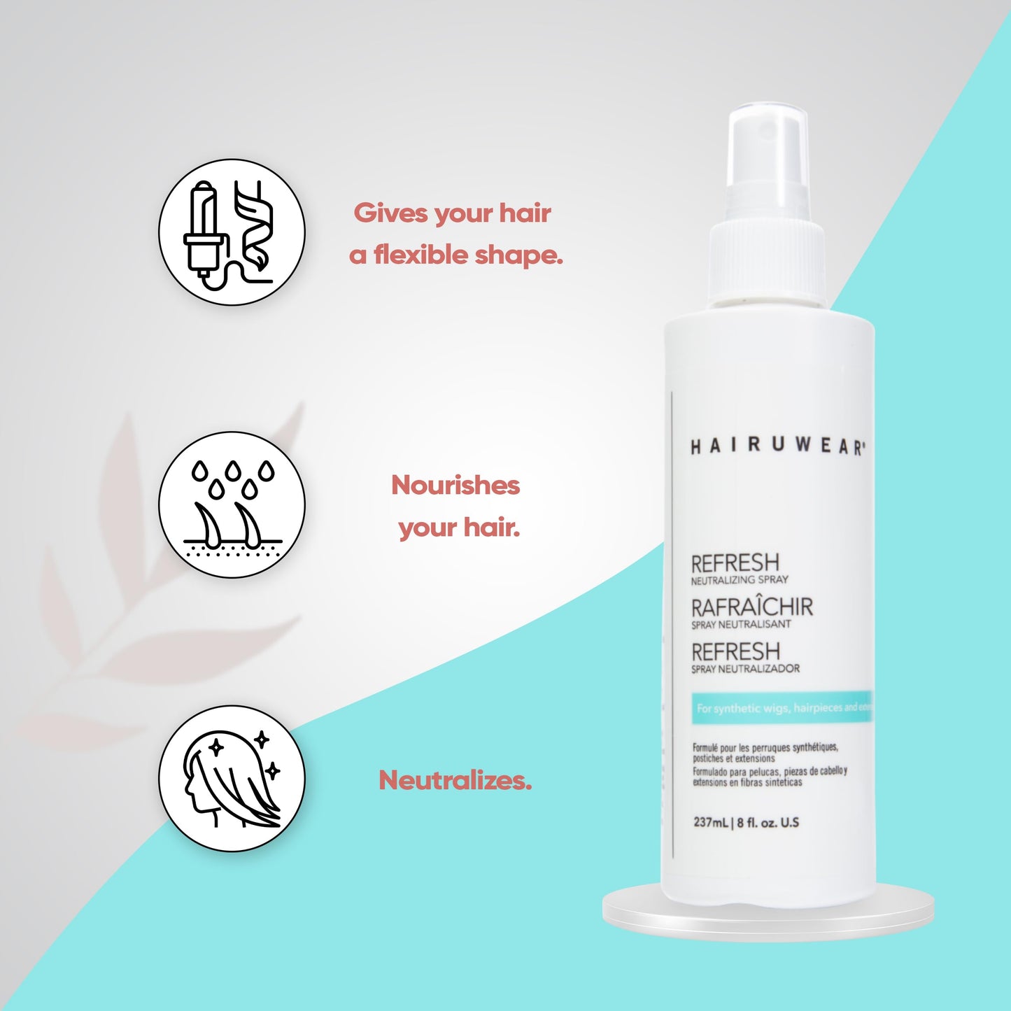 Raquel Welch HairUWear Refresher Spray for Synthetic Wigs, Hair Pieces, and Extensions 8 Fl oz, Clear Beauty & Personal Care Hair u wear
