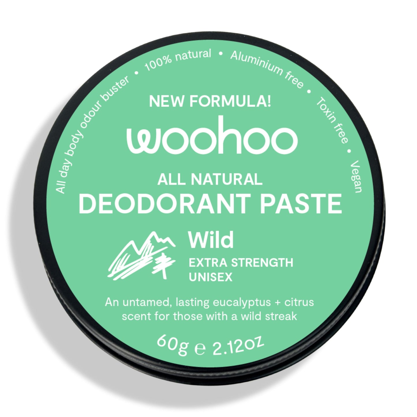 Woohoo Deodorant Paste Wild (Extra Strength Unisex) Tin 60g Beauty and Personal Care Woohoo Body