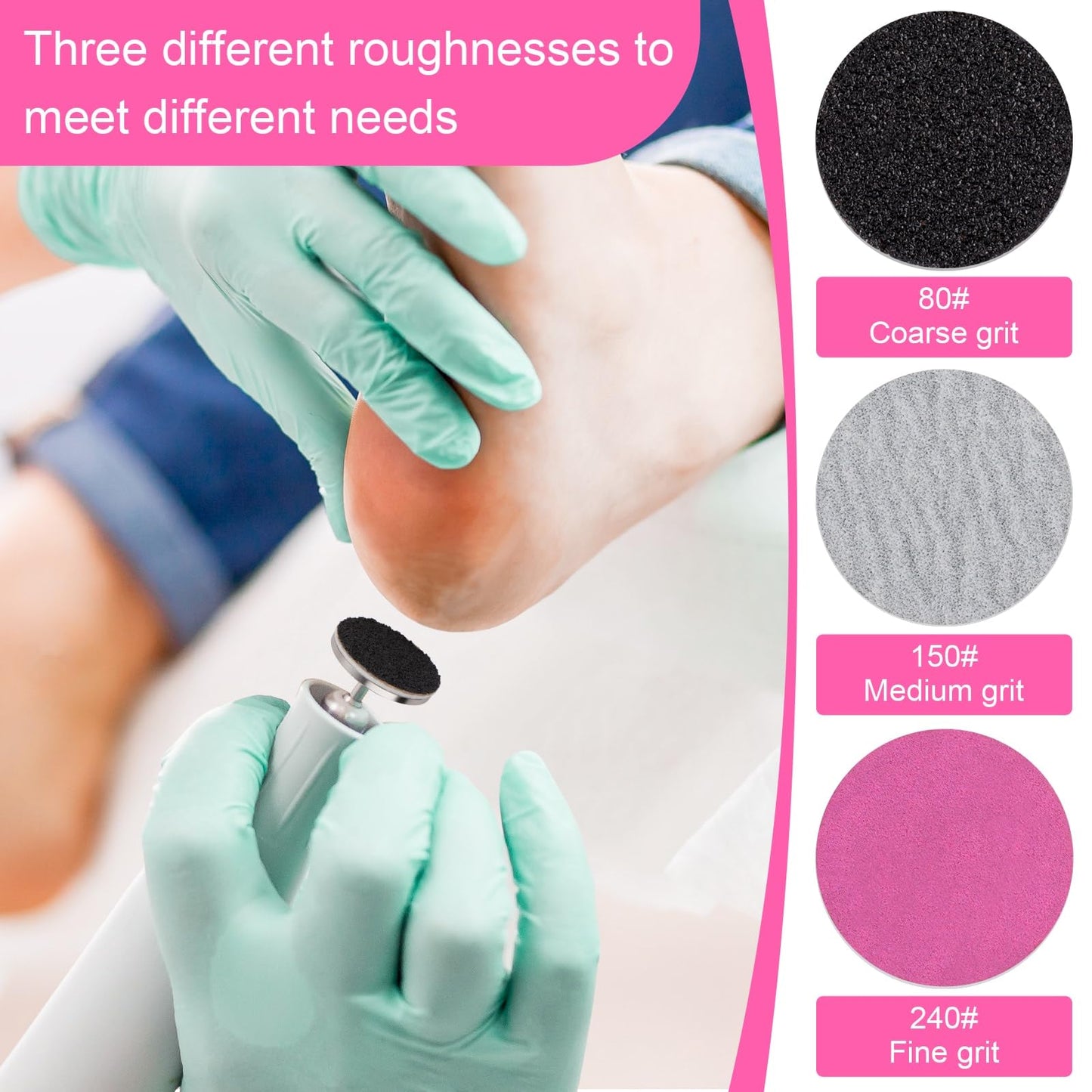 Rolybag Sanding Paper Discs and Metal Nail Drill Bit 25mm Pedicure Disc Replacement Sanding Discs Bits for Nail Drill Foot Files Electric Remover Dead Beauty & Personal Care Rolybag