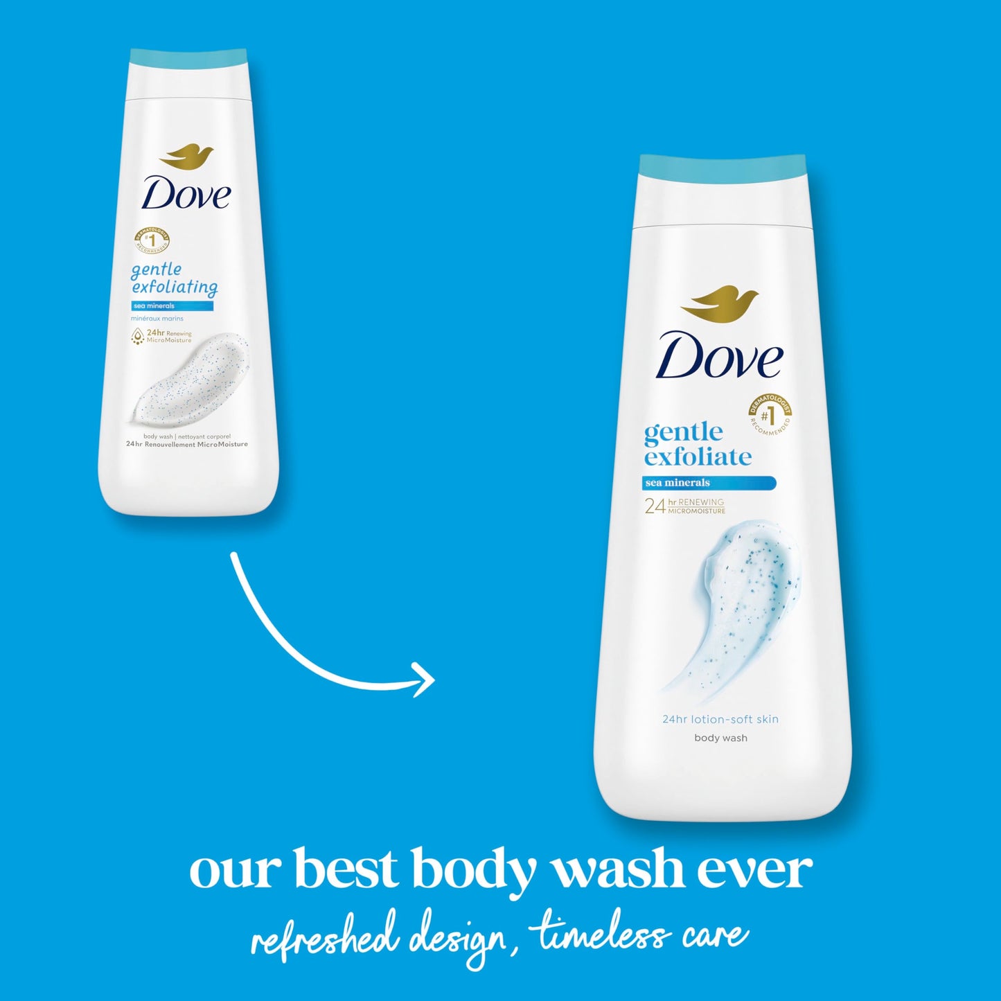 Dove Body Wash 2 Count Gentle Exfoliating With Sea Minerals Instantly Reveals Visibly Smoother Skin Cleanser That Effectively Washes Away Bacteria Beauty & Personal Care Dove