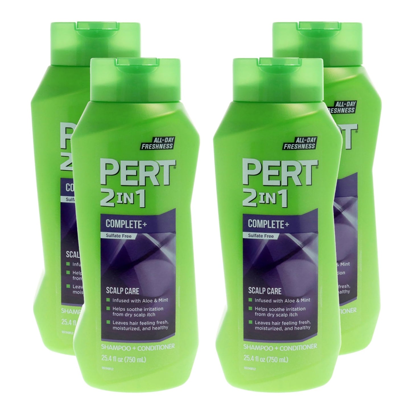 PERT 2 in 1 Complete Plus Scalp Care Shampoo and Conditioner - Itchy Scalp Treatment - Sulfate Free Shampoo and Conditioner for Healthy Hair - 4 pc Beauty & Personal Care Pert
