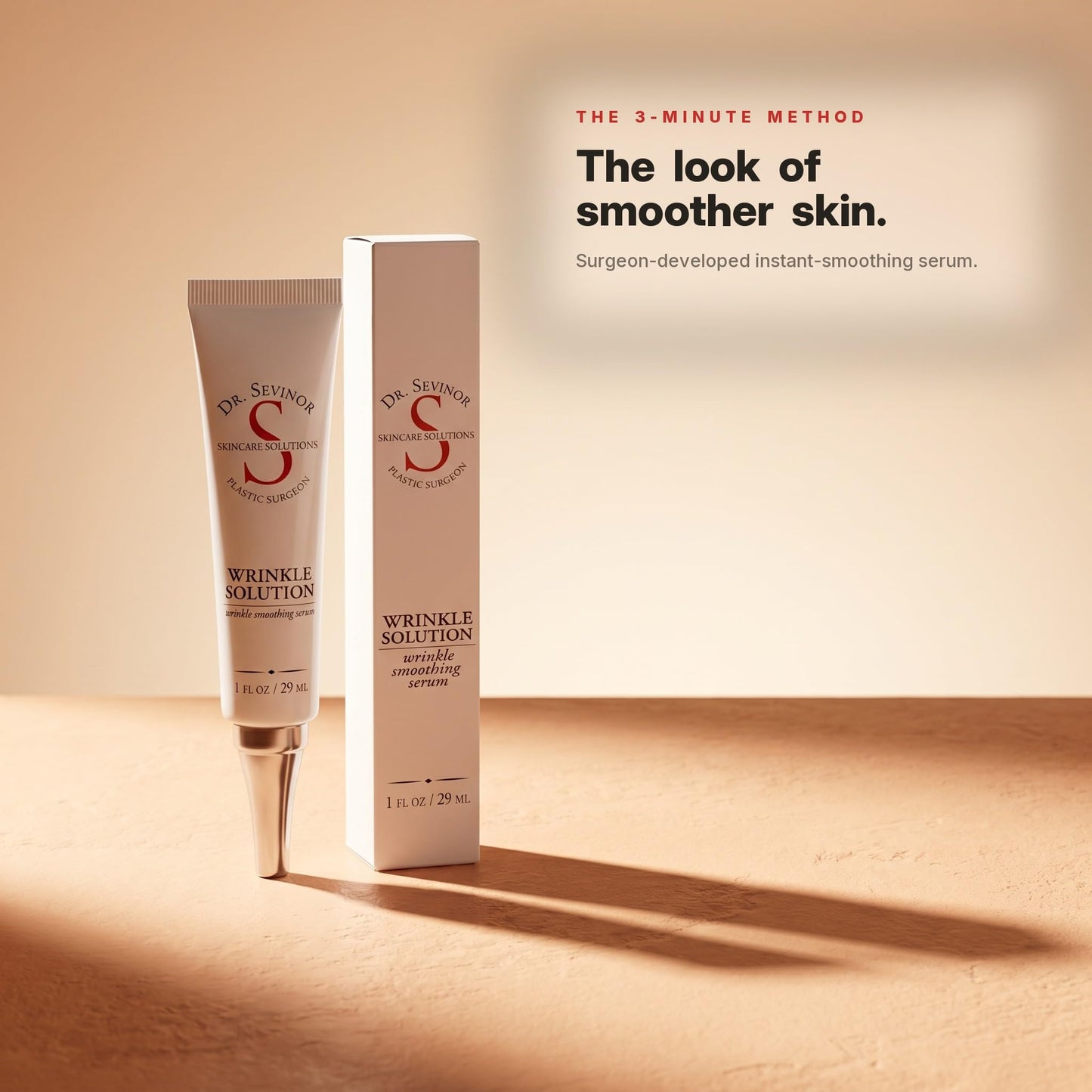 Dr. Sevinor Wrinkle Solution Tinted Serum, Wrinkle Smoothing and Skin Tightening Serum for Women, Surgeon Developed Needle Free Lift with Hyaluronic Beauty & Personal Care Dr.Sevinor