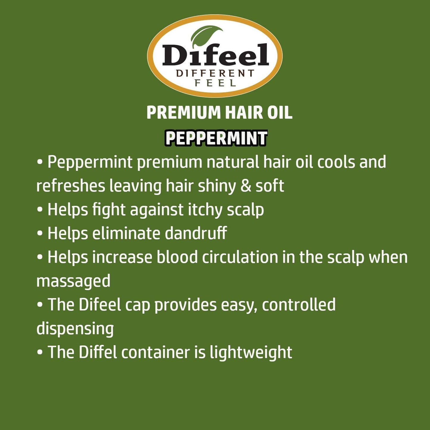 Difeel Premium Natural Hair Oil - Peppermint Oil 2.5 ounce Beauty & Personal Care Difeel