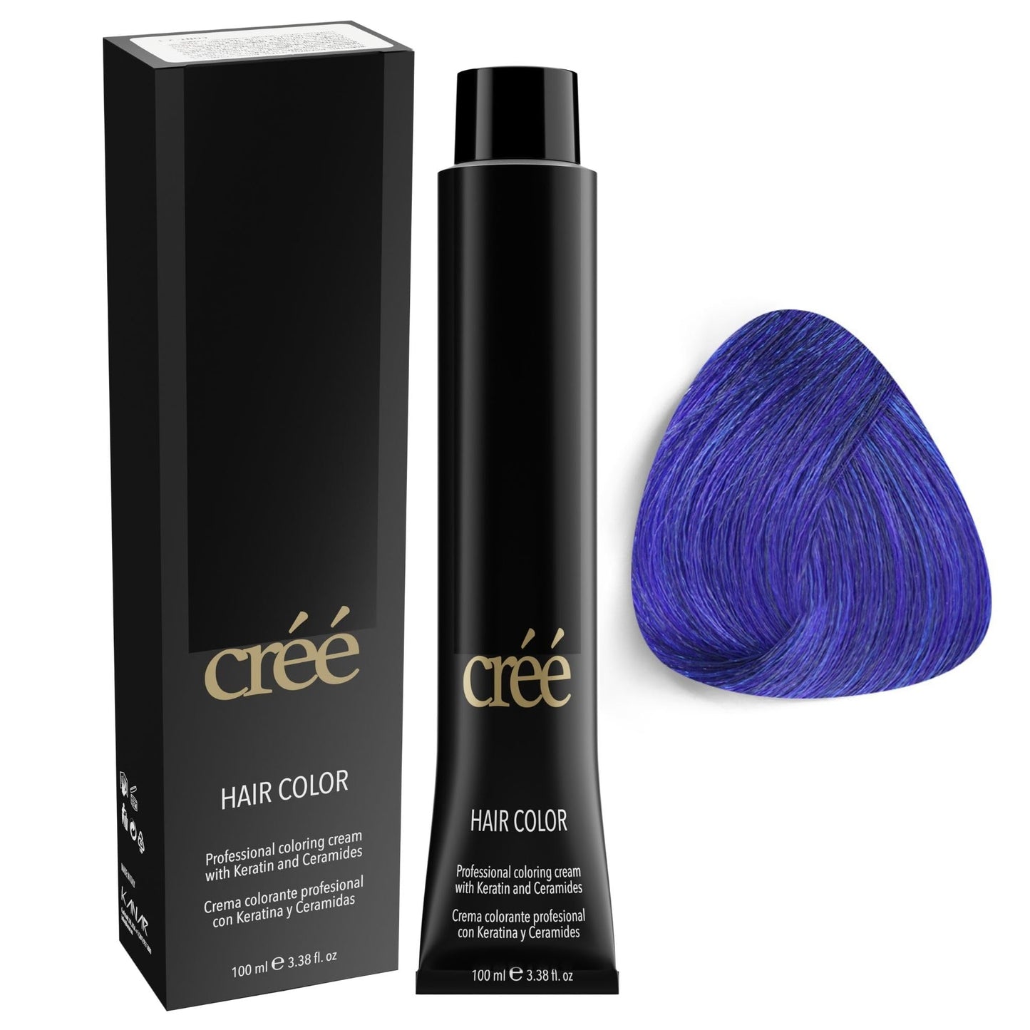 Cree Professional Blue - Permanent Hair Color - Long Lasting, Rich Vibrant - Gray Coverage 100ml - 3.4 fl.oz. Beauty & Personal Care Créé