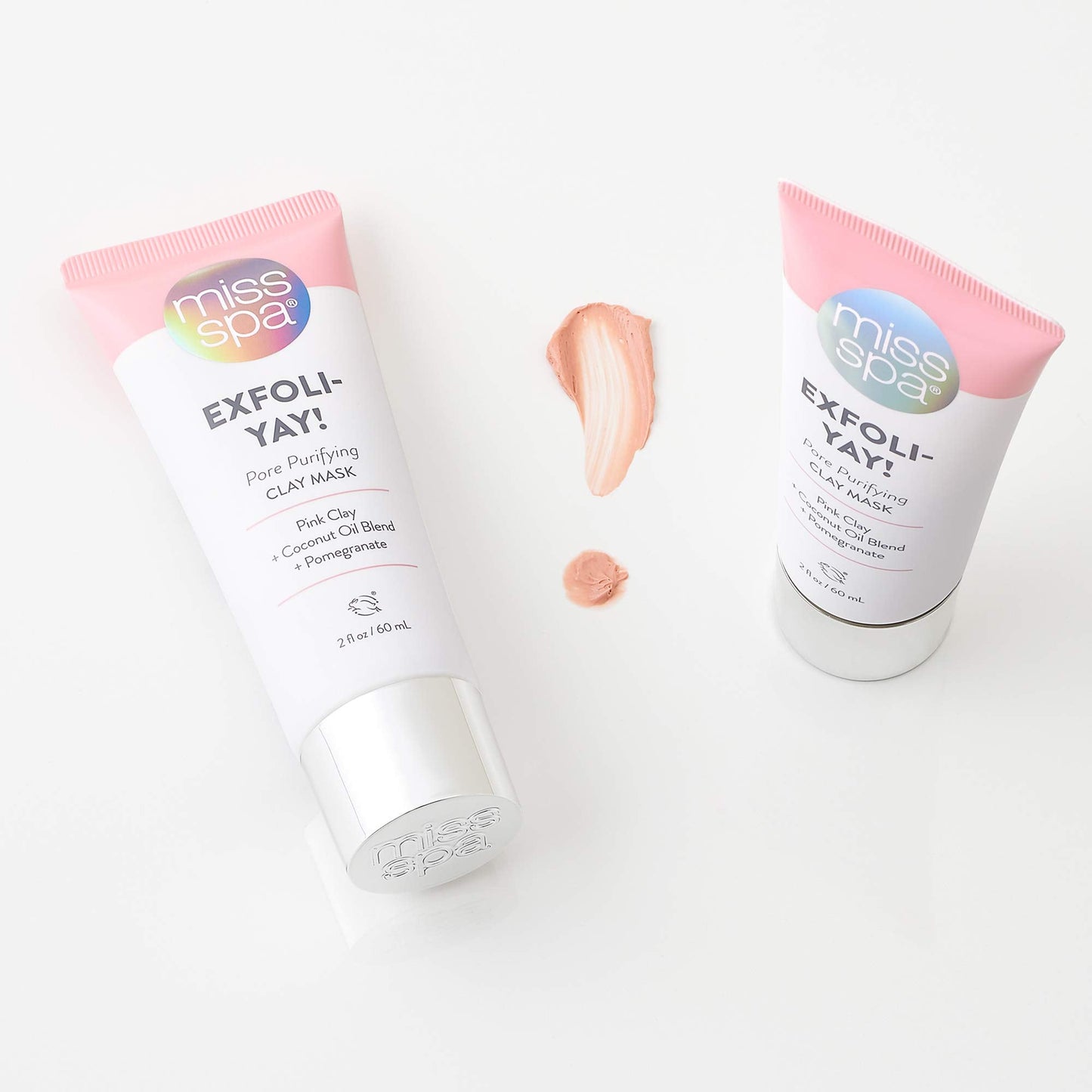 MISS SPA Clay Face Mask for Women, Pore Purifying Pink Clay Mask, Pomegranate + Coconut Oil, Exfoliate Draw Dirt from Pores, Anti-Aging Cream Mask Beauty & Personal Care MISS SPA