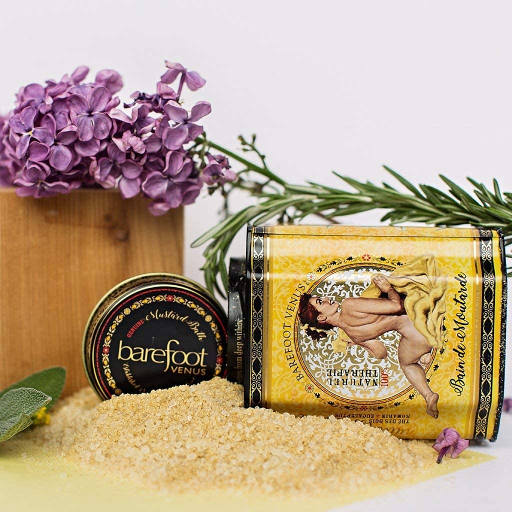 Barefoot Venus bath Soak, Hand Cream & Argan Oil Body Care Gift Set (Mustard Bath) Beauty and Personal Care Barefoot Venus