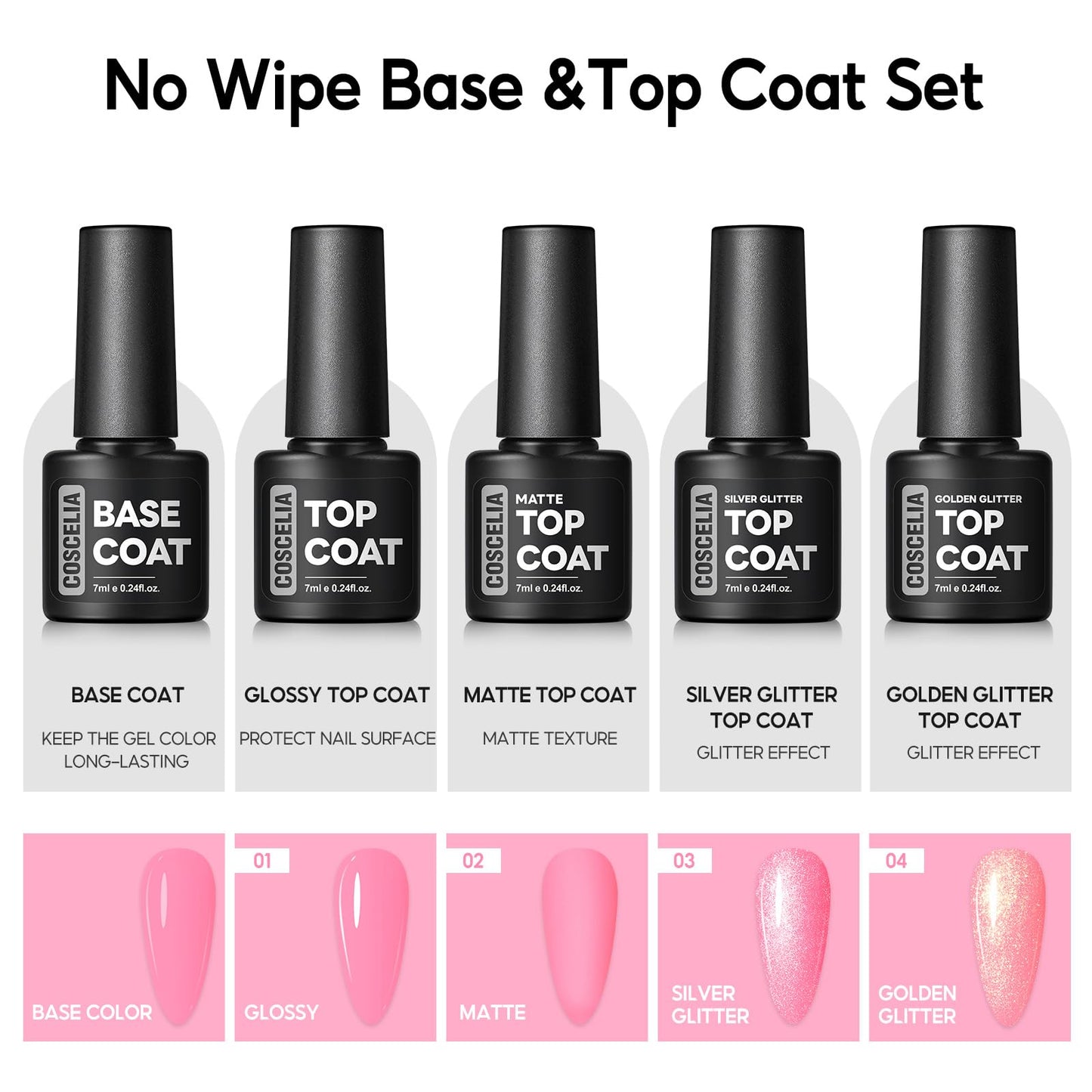 COSCELIA 25 Colors Jelly Gel Nail Polish Set, Nude Pink Green Blue Clear Shades Translucent Jelly Gel Polish Kit Soak Off U V Nail Polish for Salon Beauty and Personal Care COSCELIA