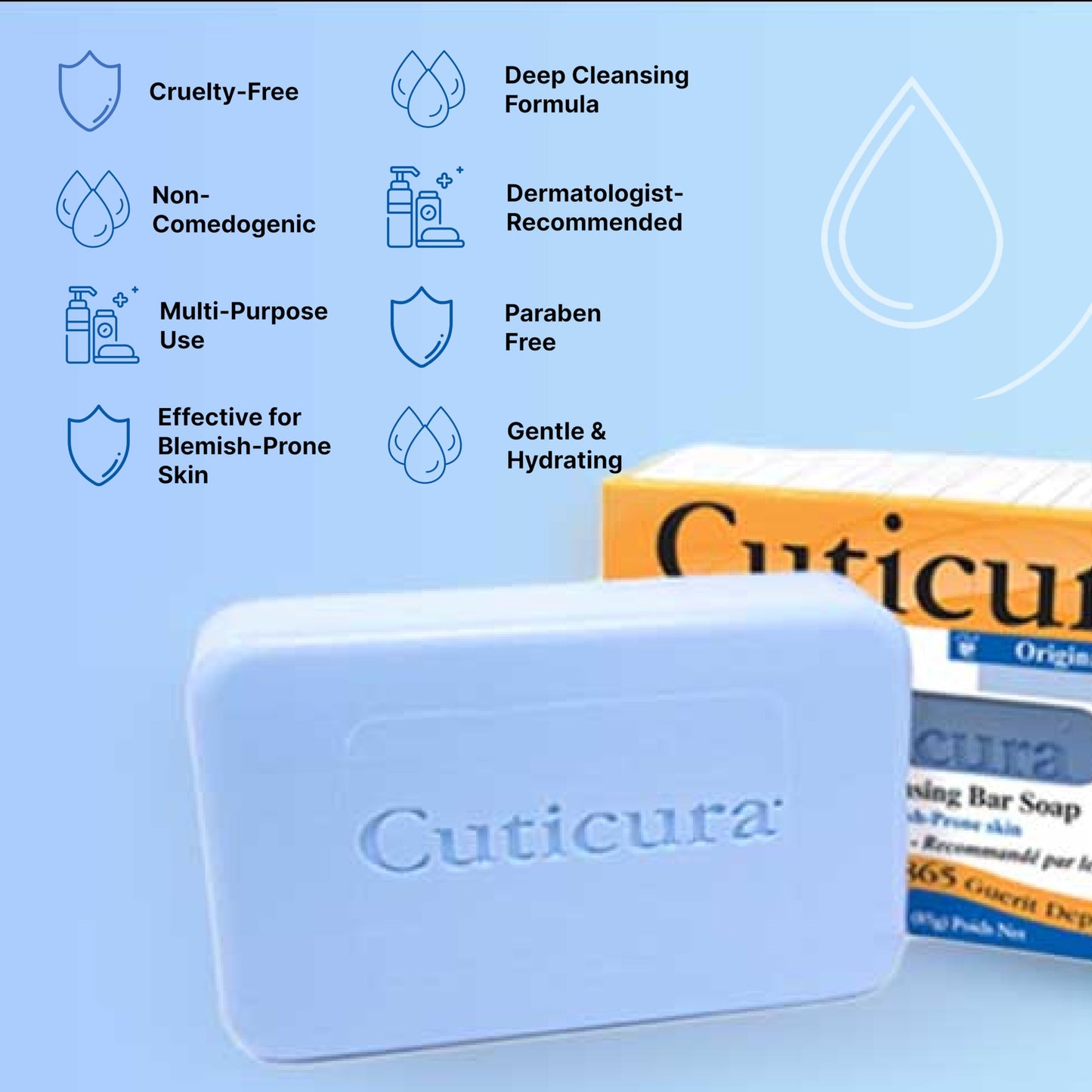 Cuticura Official Deep Cleansing Face and Body Soap - 5.25 oz (Pack of 6) Beauty & Personal Care Cuticura