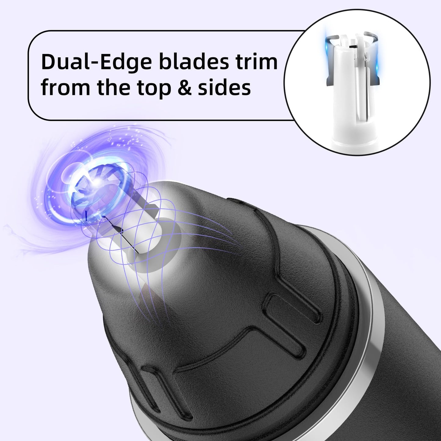 Notato Nose Hair Trimmer Professional Painless Eyebrow Trimmer Powerful Motor and Edge Blades for Smoother Cutting (Black) Beauty and Personal Care Notato