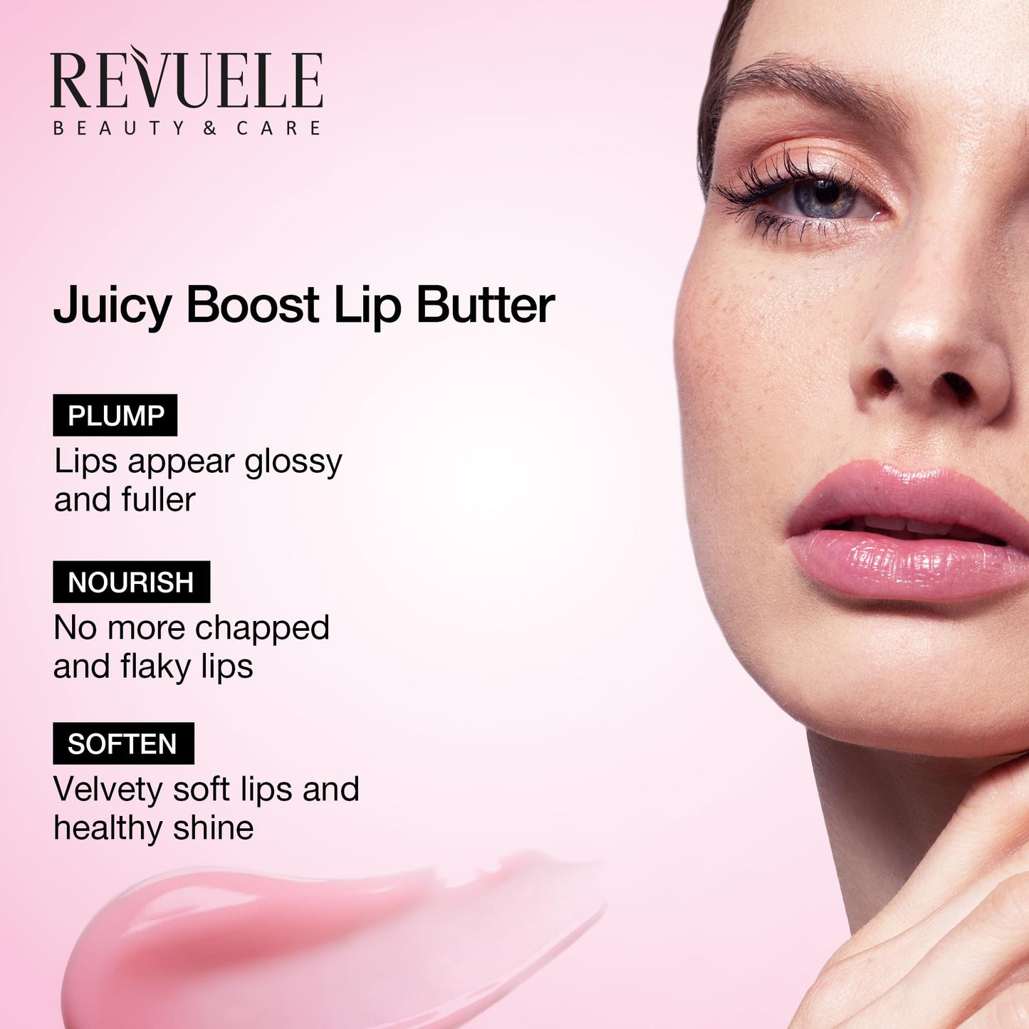 REVUELE Juicy Boost Lip Butter - 0.50 fl.oz - Hydrating & Plumping Lip Treatment with Squalane, Amino Acids, Shea Butter & Vitamin E - Soft, Glossy Beauty and Personal Care Revuele
