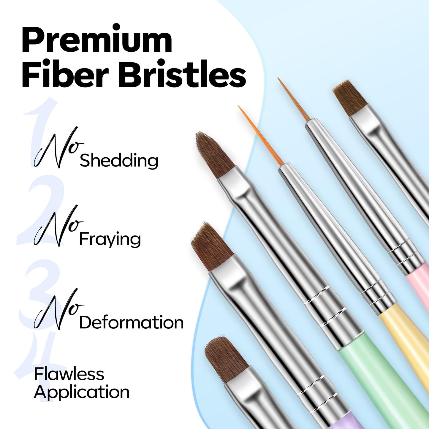 Modelones Nail Art Brushes Set, Nail Brush kit Gel Polish, Extension Gel, Liner, Clean up, Carving, Apex Building, Dotting Pens Professional Tools Beauty & Personal Care modelones