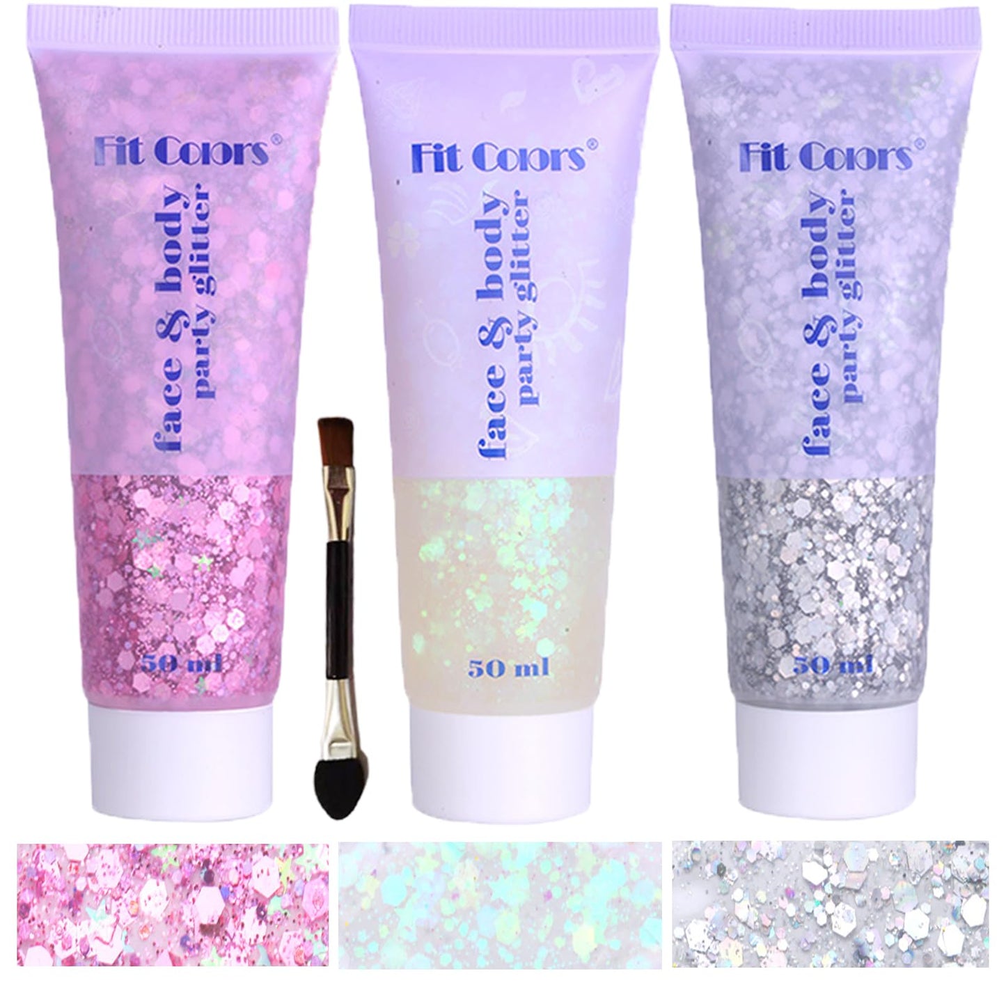 Body Glitter Face Glitter Gel: Singer Concerts Disco Festival Rave Accessories Face Glitter Makeup 150ml Chunky Sequins Mermaid Face Body Hair Glitter Beauty & Personal Care Angels Beauty