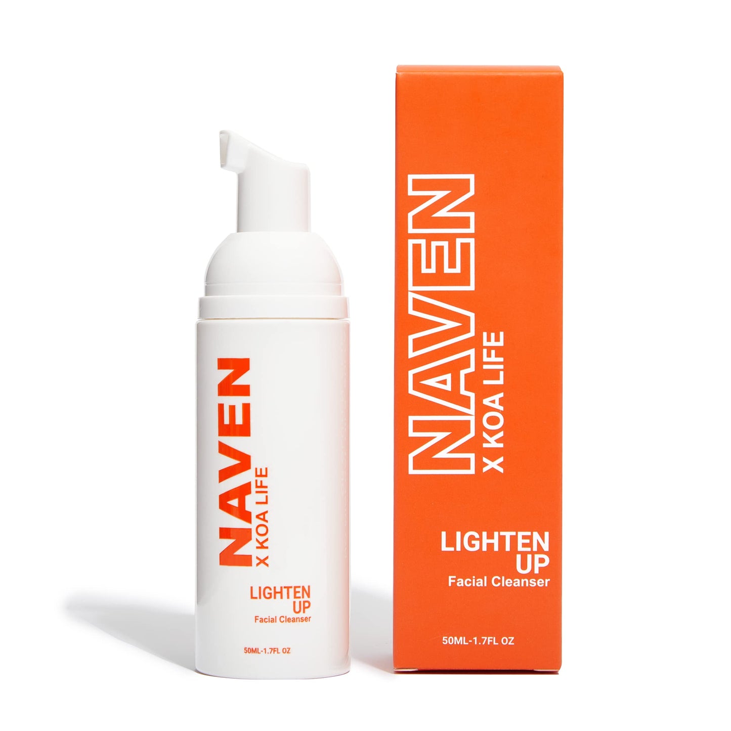 KOA LIFE X NAVEN Lighten Up - Anti-Blemish Facial Foam Cleanser, Purifies Skin, Vitamin C, Organic, Natural Ingredients - 1.7 Fl Oz Beauty & Personal Care KOA LIFE