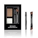 Revlon ColorStay Brow Kit, Includes Longwear Brow Powder, Clear Pomade, Dual-Ended Angled Tip Eyebrow Brush & Spoolie Brush, Blonde (105), 0.08 oz Beauty & Personal Care REVLON