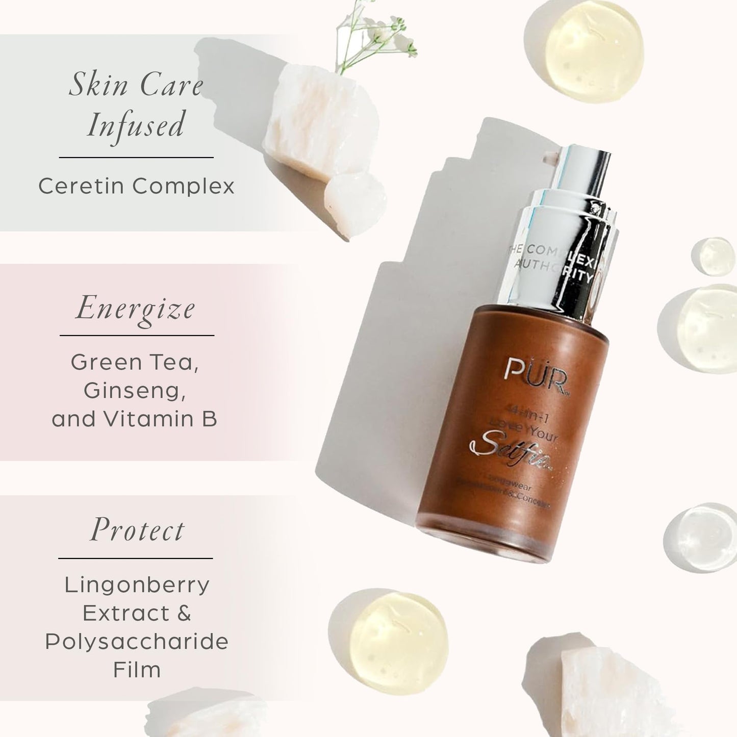 PÜR MINERALS 4-in-1 Love Your Selfie Longwear Foundation and Concealer - Unique, Dual-Applicator Component - Covers Blemishes and Imperfection Beauty & Personal Care PÜR MINERALS