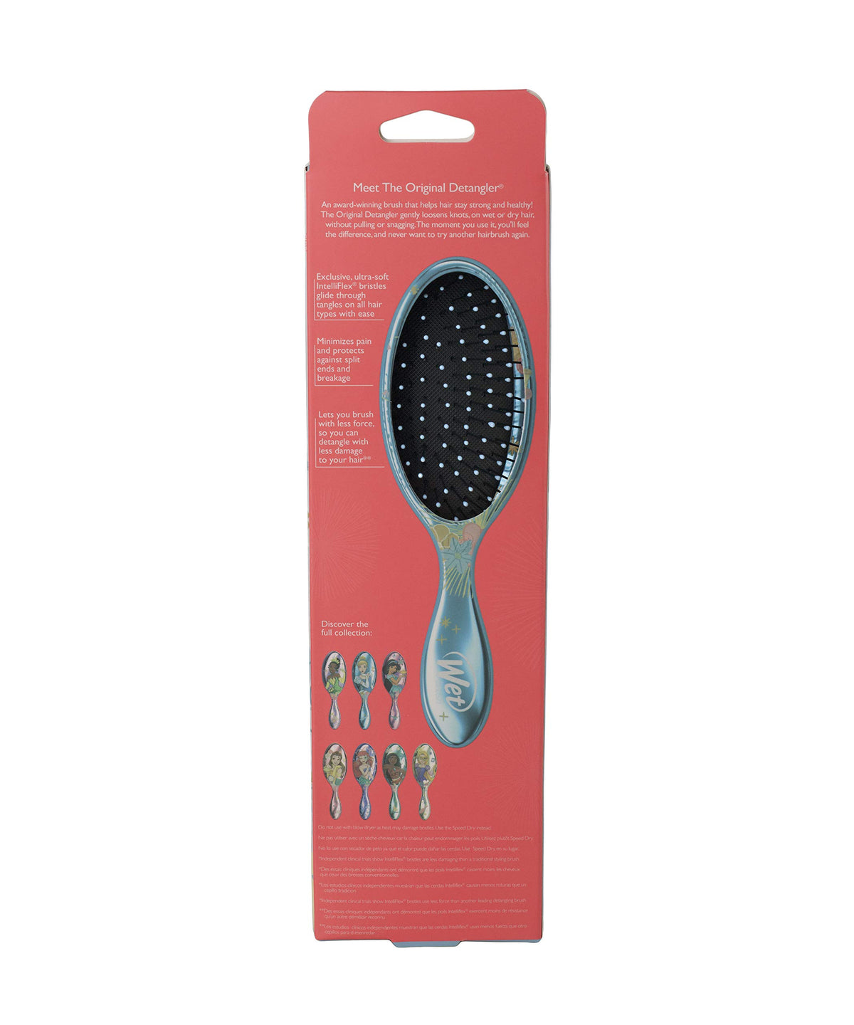 Wet Brush Disney Original Detangler Brush Princess Wholehearted - Moana, Teal - All Hair Types - Ultra-Soft IntelliFlex Bristles Glide Through Tangles