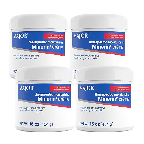MAJOR Therapeutic Moisturizing Minerin Créme - Body Cream Moisturizer for Dry Skin - Fragrance-Free - 16 Oz. (4 Pack) Beauty & Personal Care MAJOR