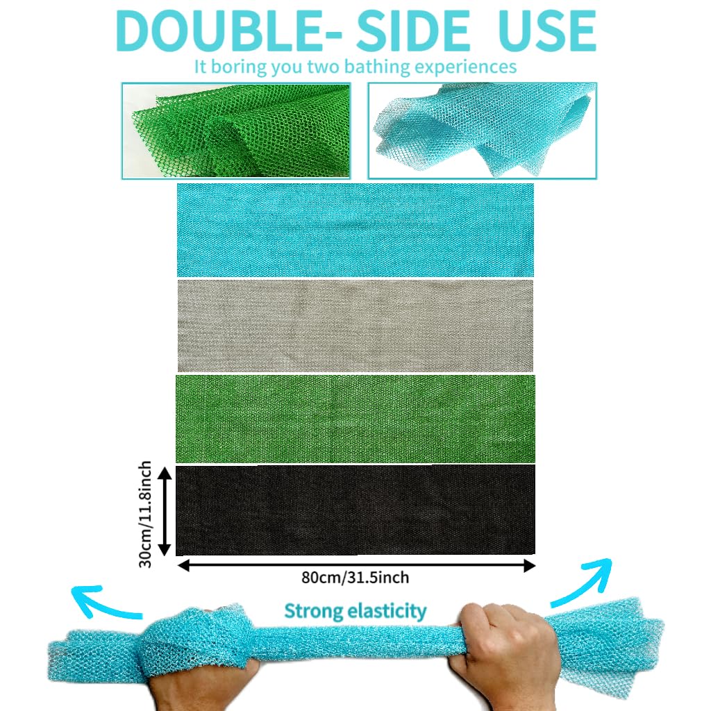 African Exfoliating Net, African Net Sponge, Nylon African Bathing Sponge Net, African Net Long Net Bath Sponge Shower Body Scrubber Back Scrubber Beauty and Personal Care SPMKTBOZAI