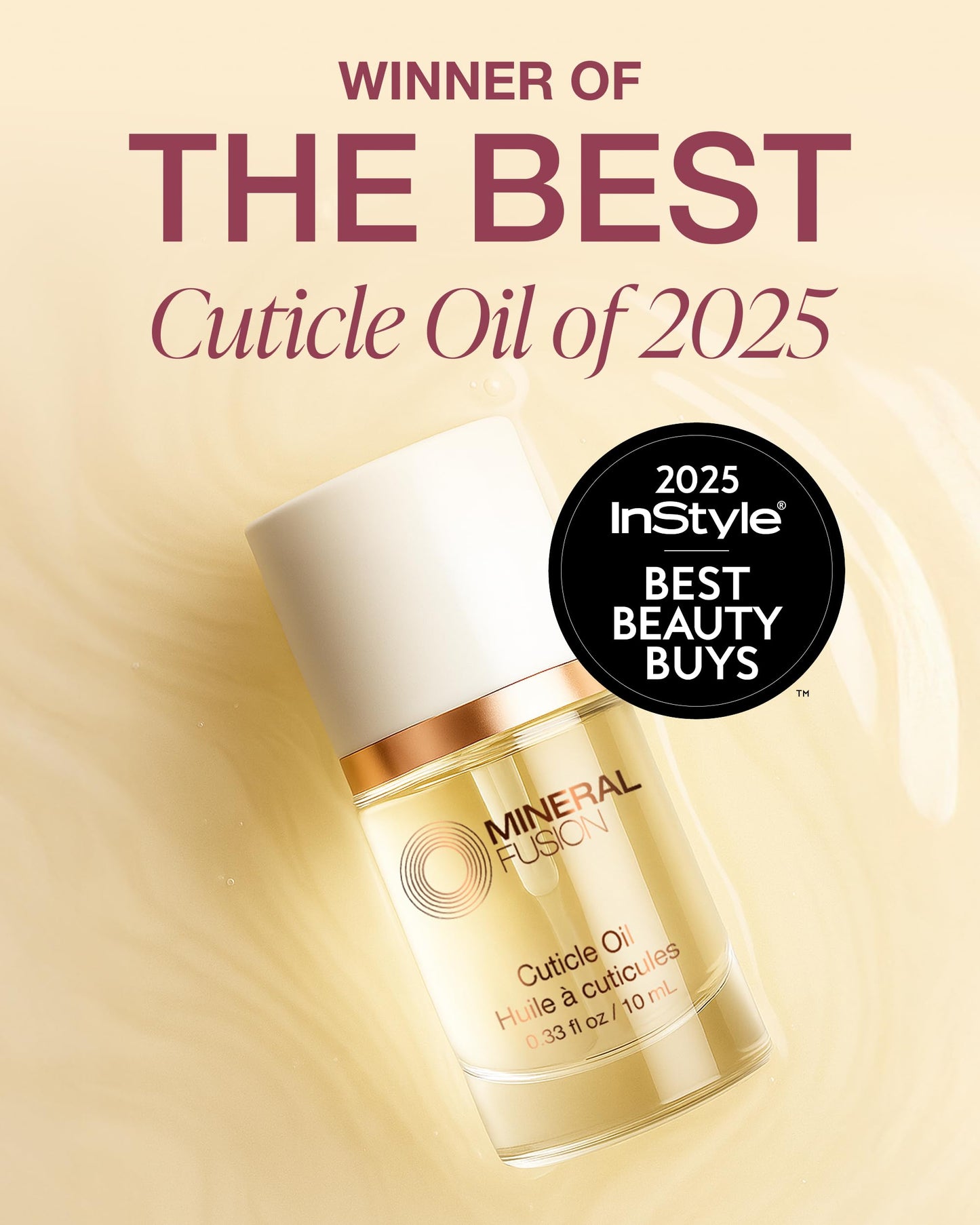 Mineral Fusion Cuticle Oil Nail Treatment - Natural Moisturizer with Vitamin E and Sweet Almond Oil - Softens & Protects Cuticles - Vegan, 99% Beauty & Personal Care Mineral Fusion